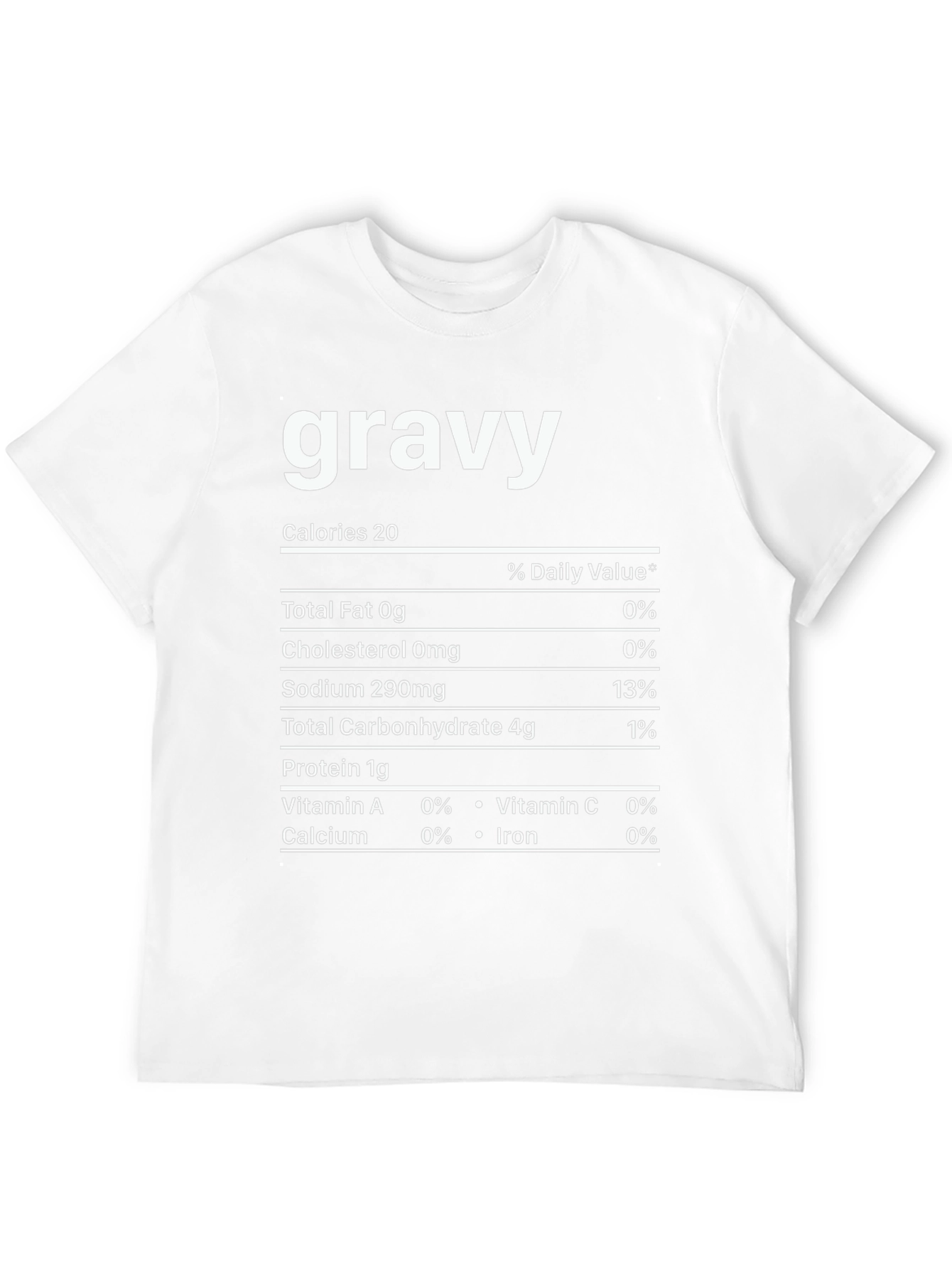 Gravy Nutrition Facts Novelty T-Shirt