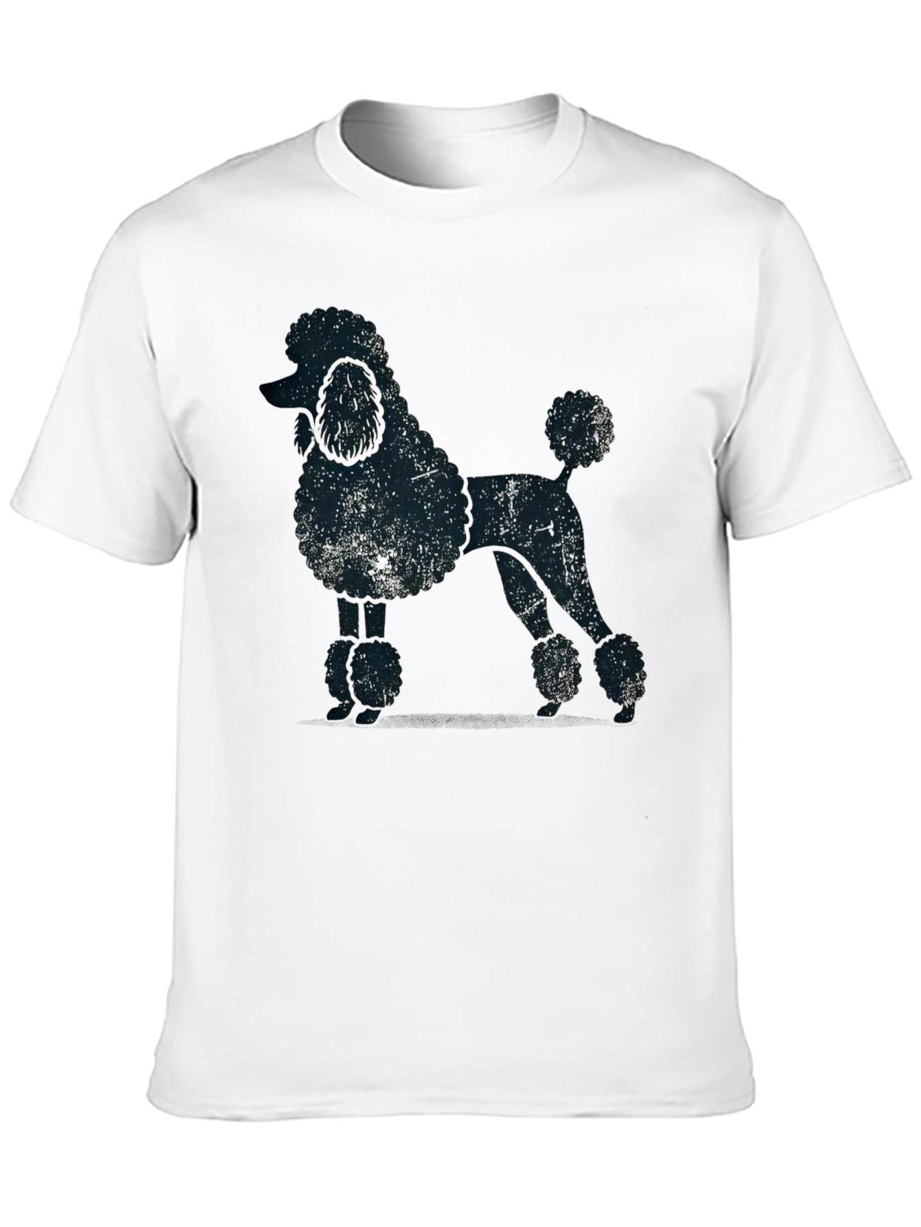 Cool Poodle Silhouette Black T-Shirt