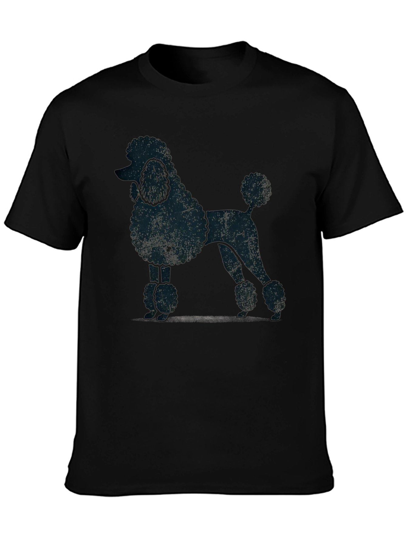 Cool Poodle Silhouette Black T-Shirt