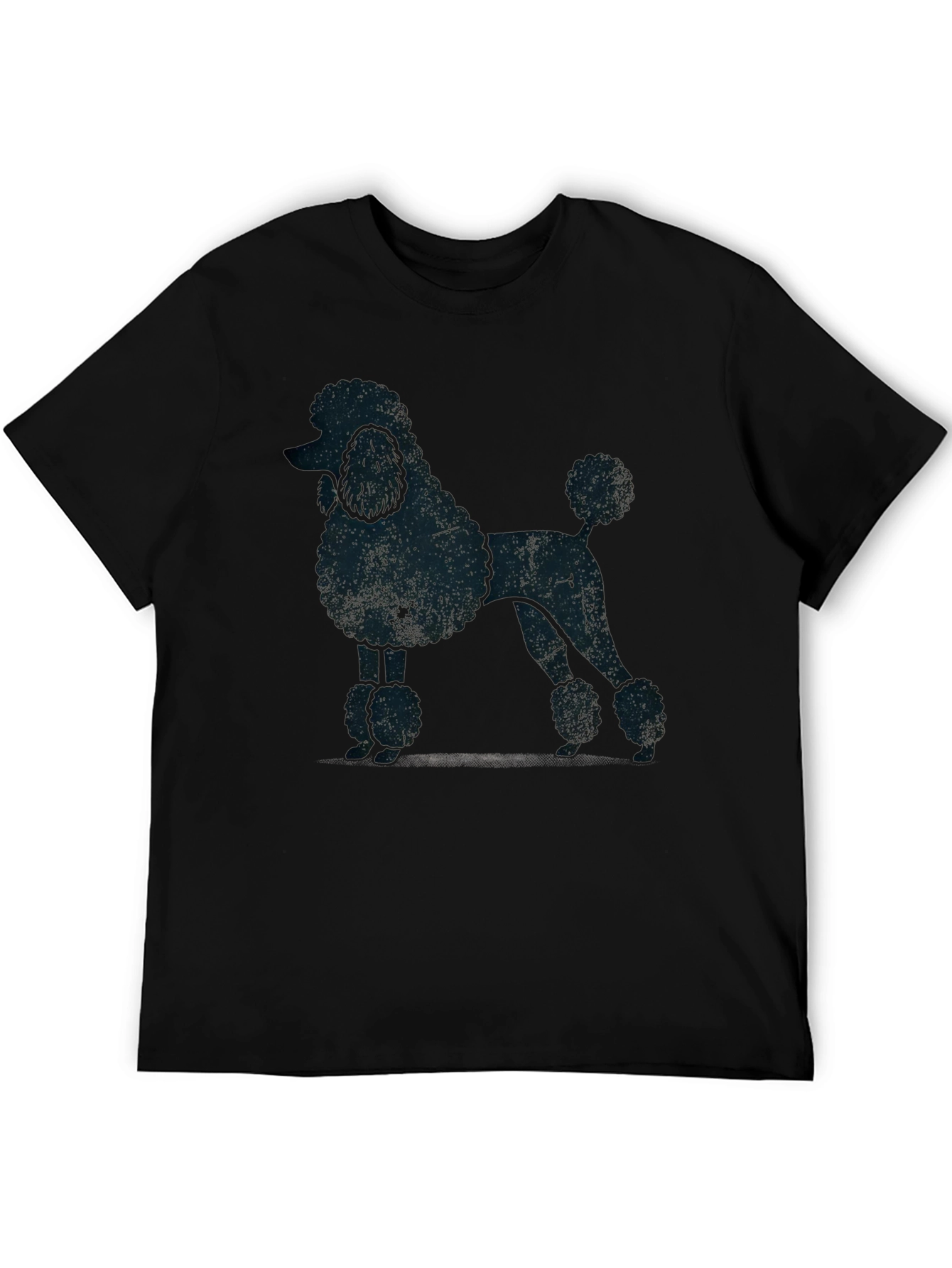 Cool Poodle Silhouette Black T-Shirt