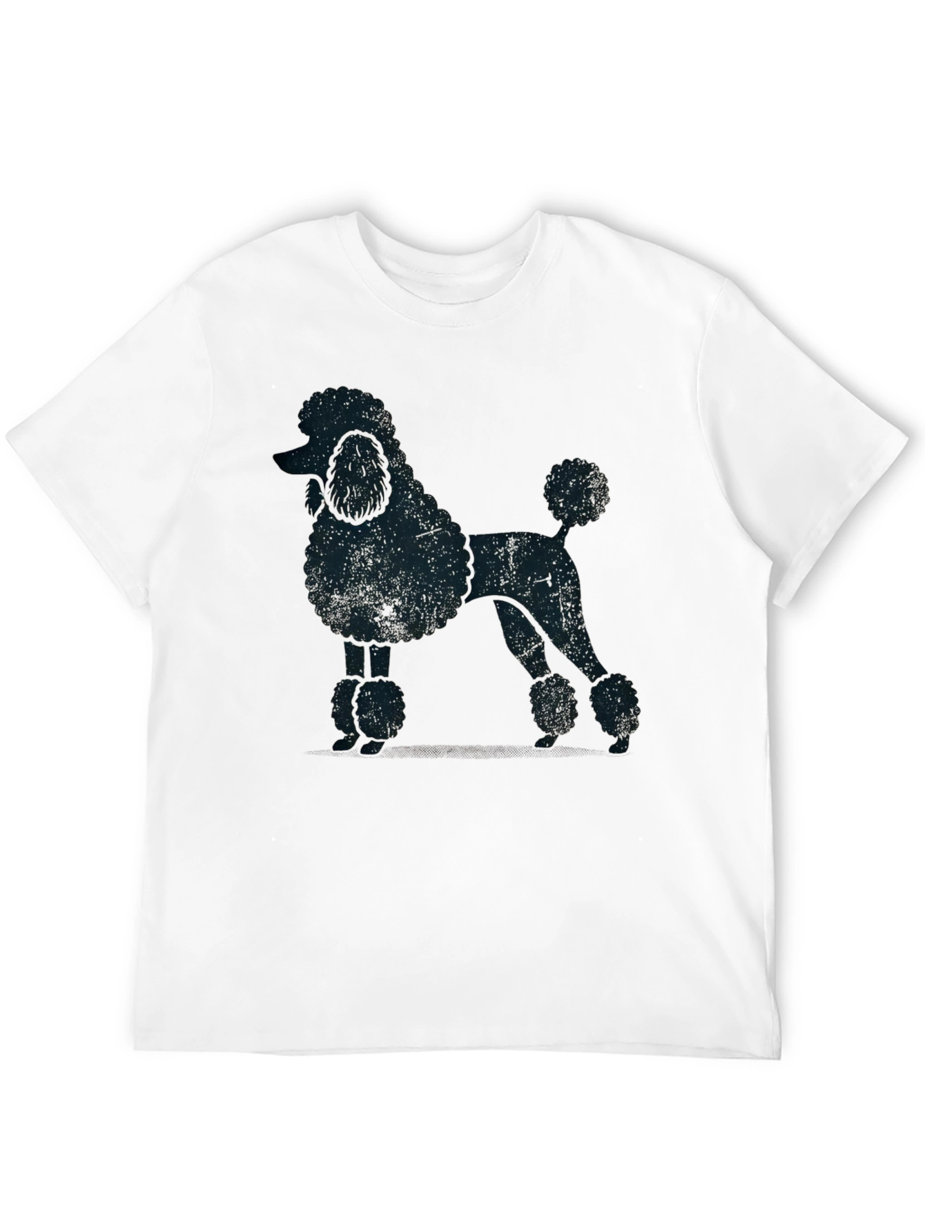 Cool Poodle Silhouette Black T-Shirt