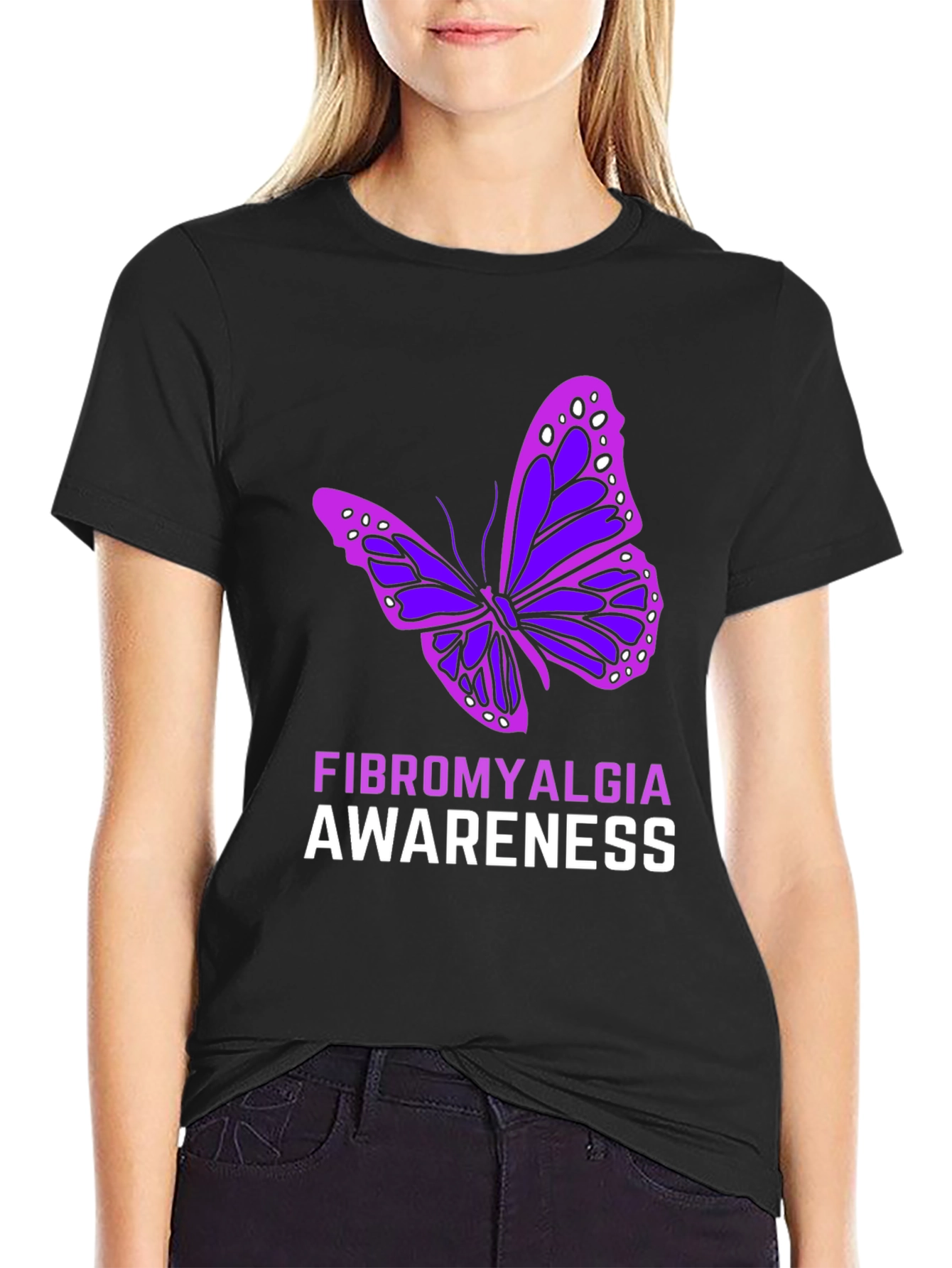 Fibromyalgia Awareness Butterfly T-Shirt