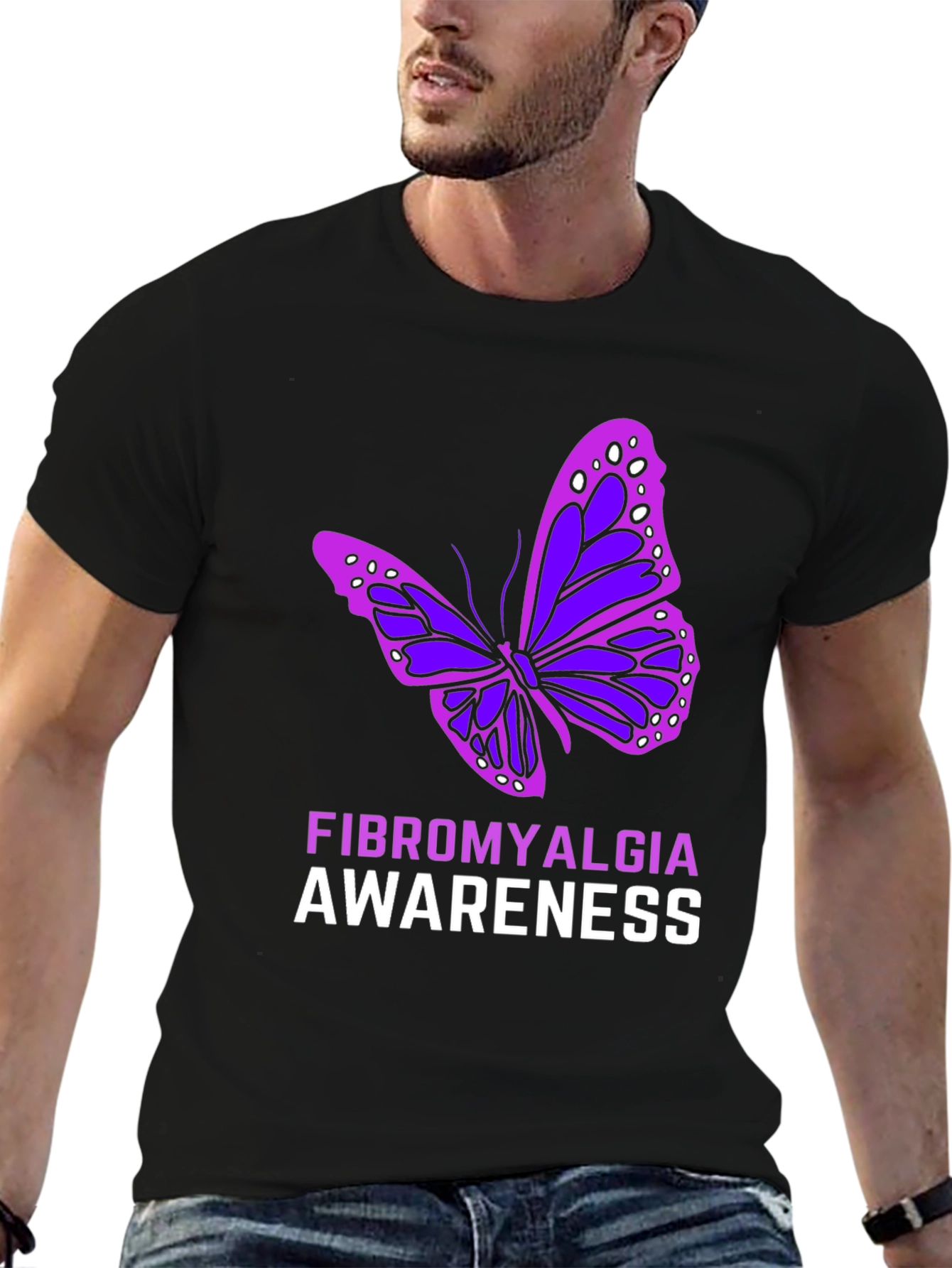 Fibromyalgia Awareness Butterfly T-Shirt