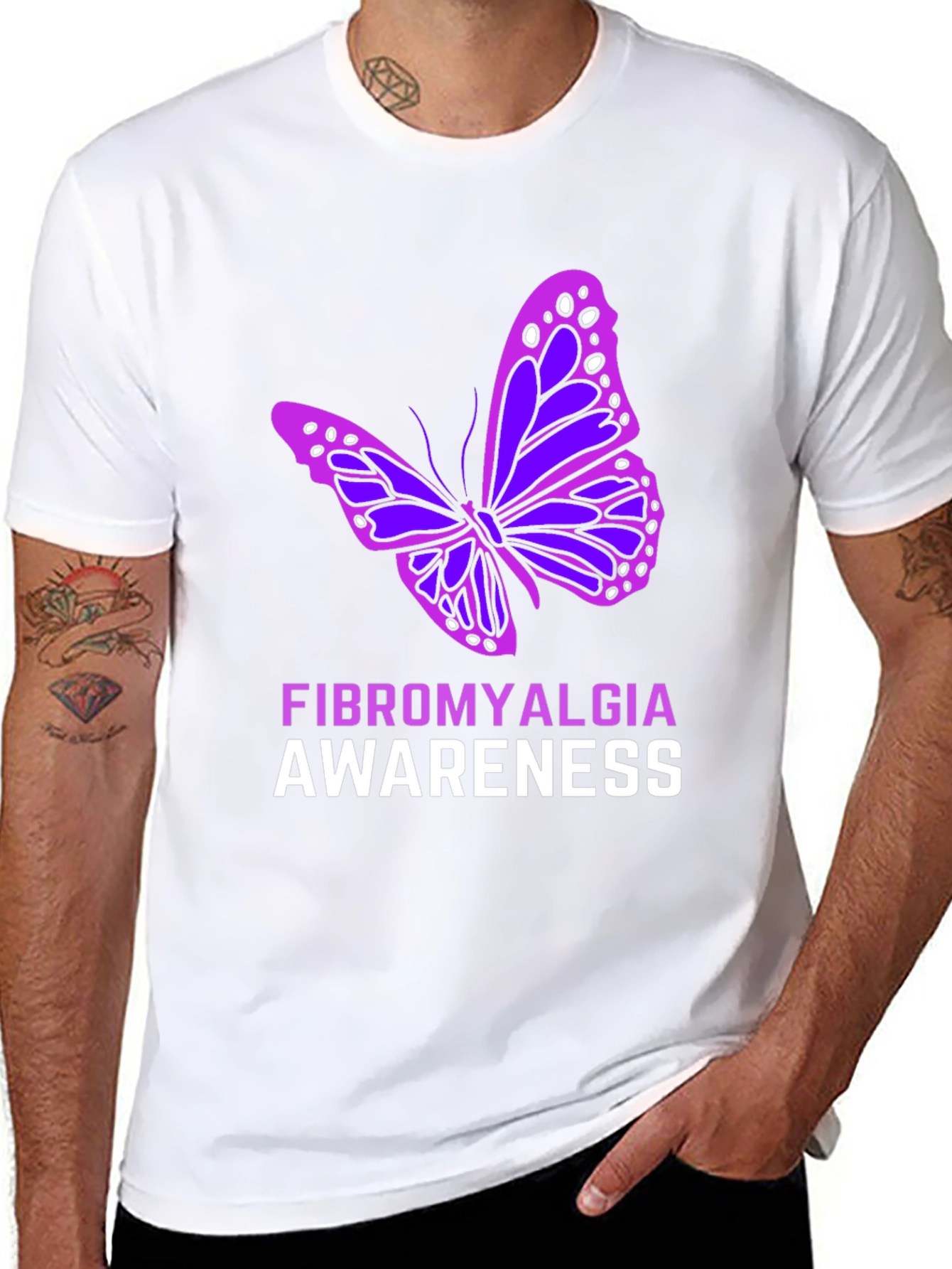 Fibromyalgia Awareness Butterfly T-Shirt