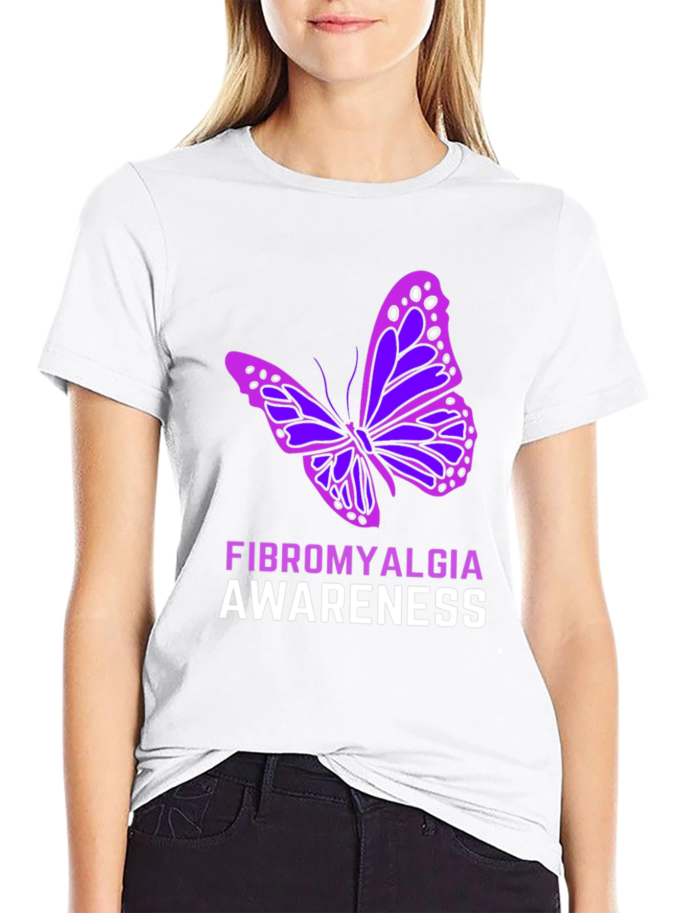 Fibromyalgia Awareness Butterfly T-Shirt