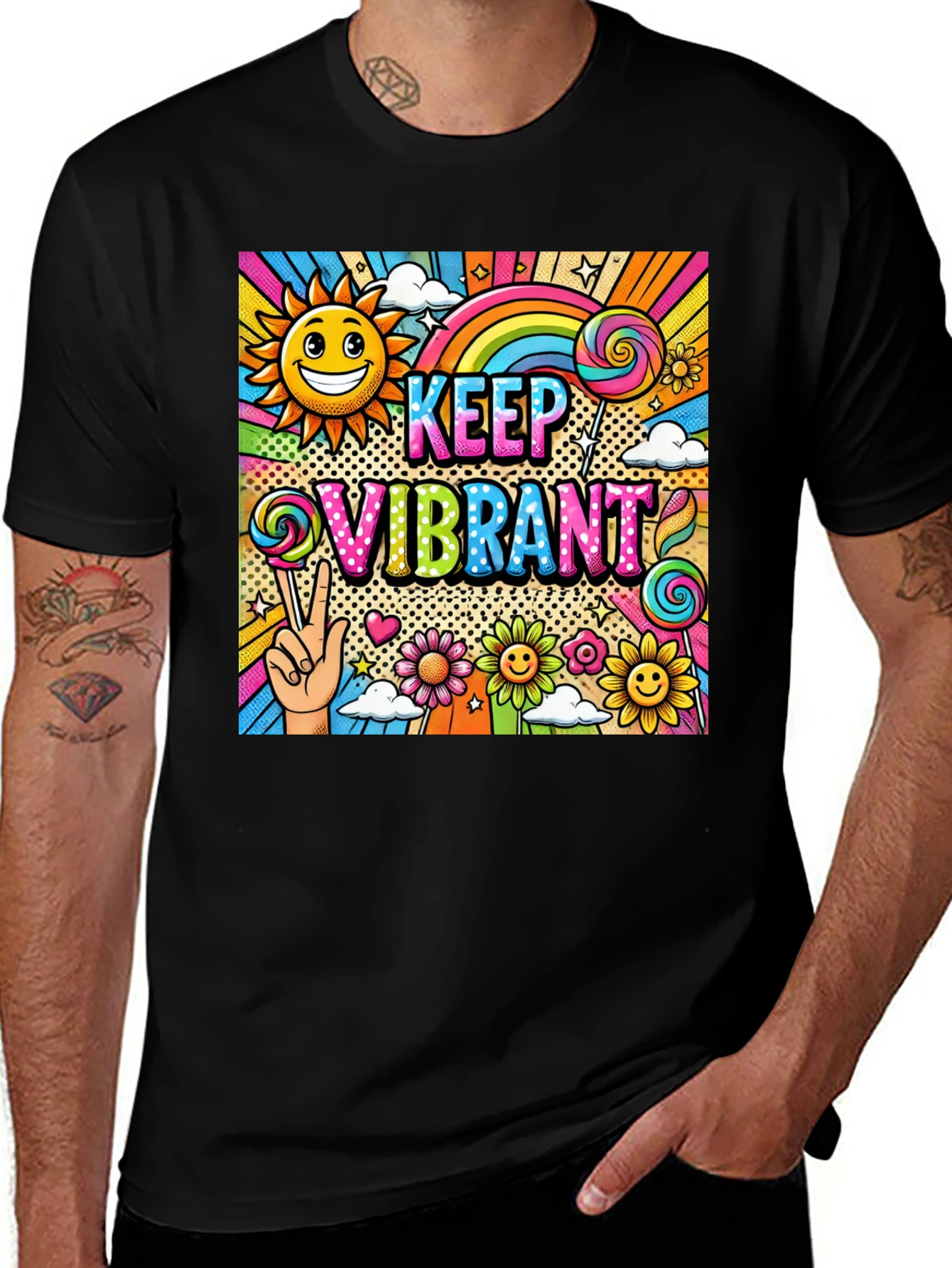 Keep Vibrant Graphic Print Tee