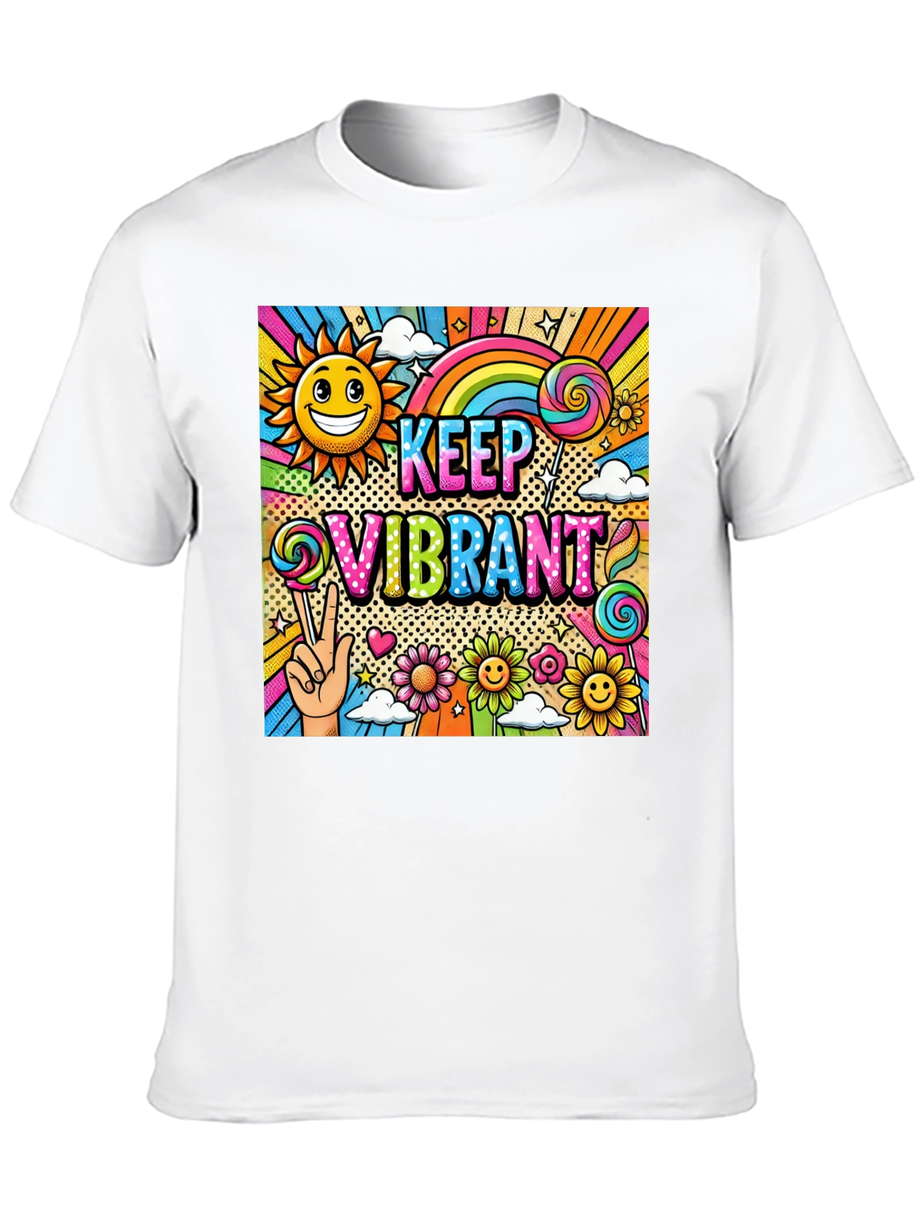 Keep Vibrant Graphic Print Tee