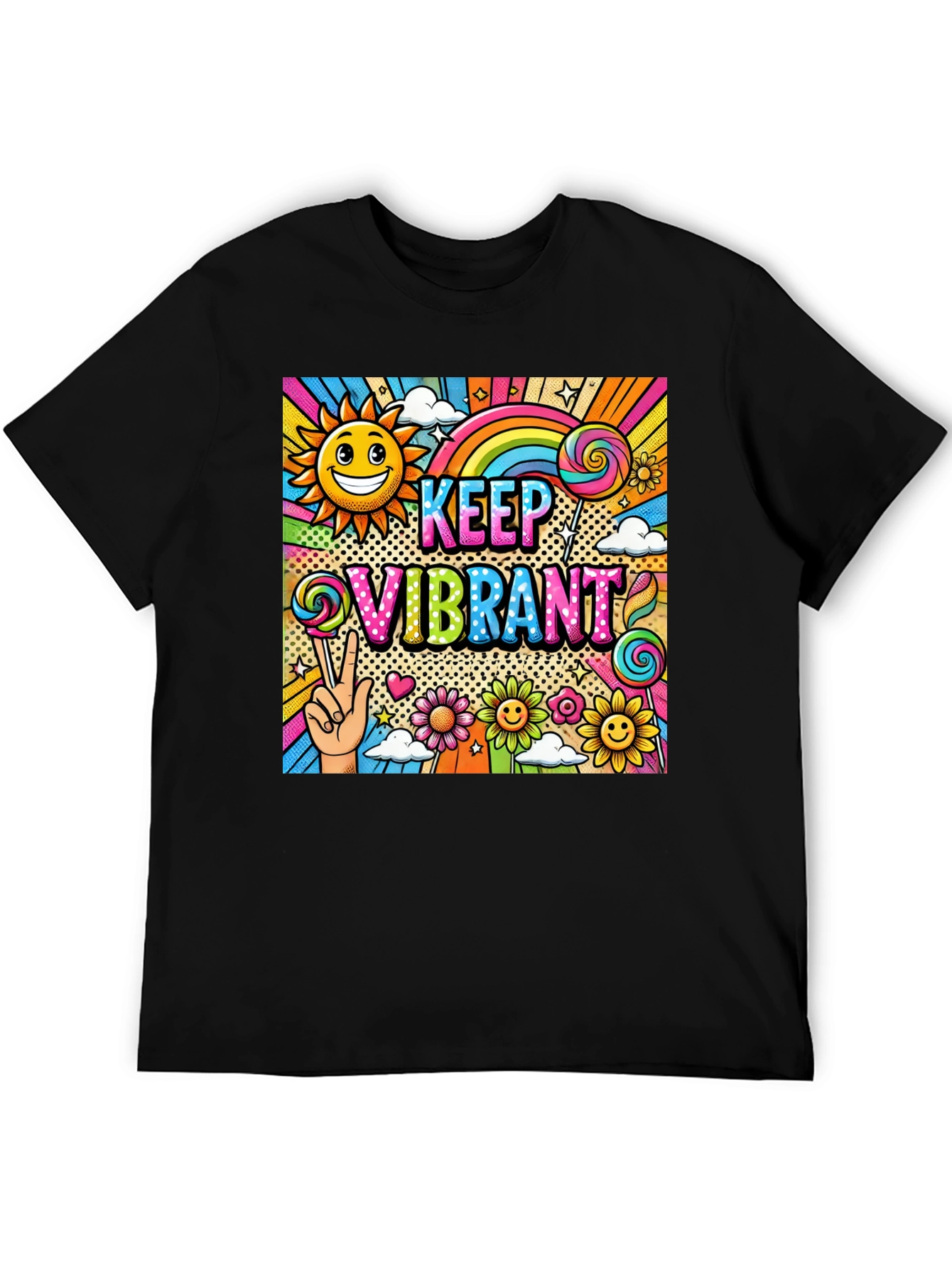 Keep Vibrant Graphic Print Tee