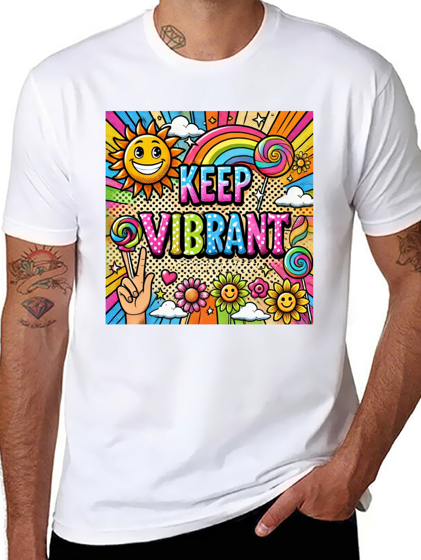 Keep Vibrant Graphic Print Tee