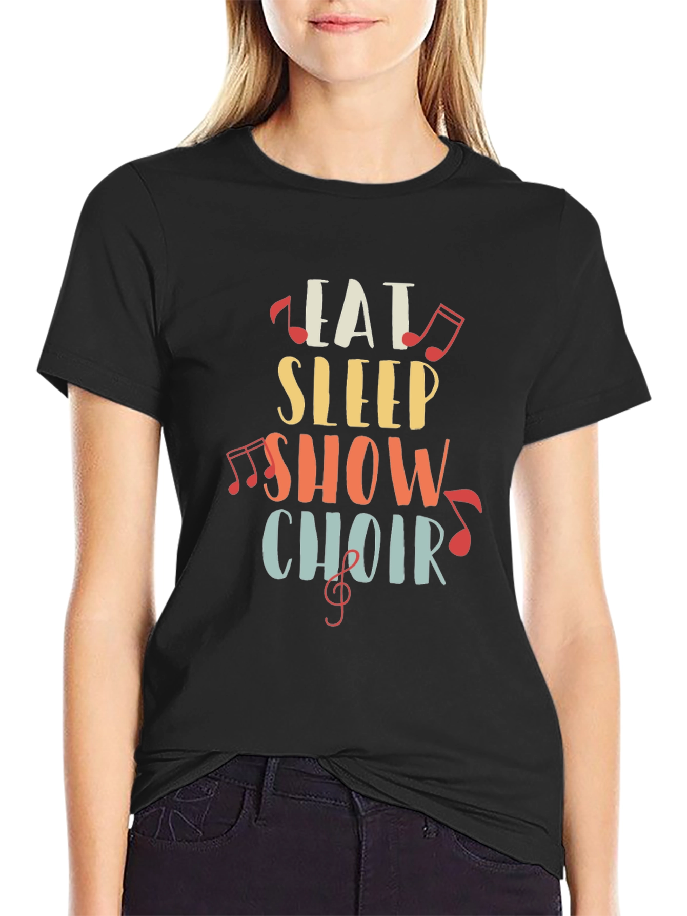Eat Sleep Show Choir T-Shirt | Music Lover Gift