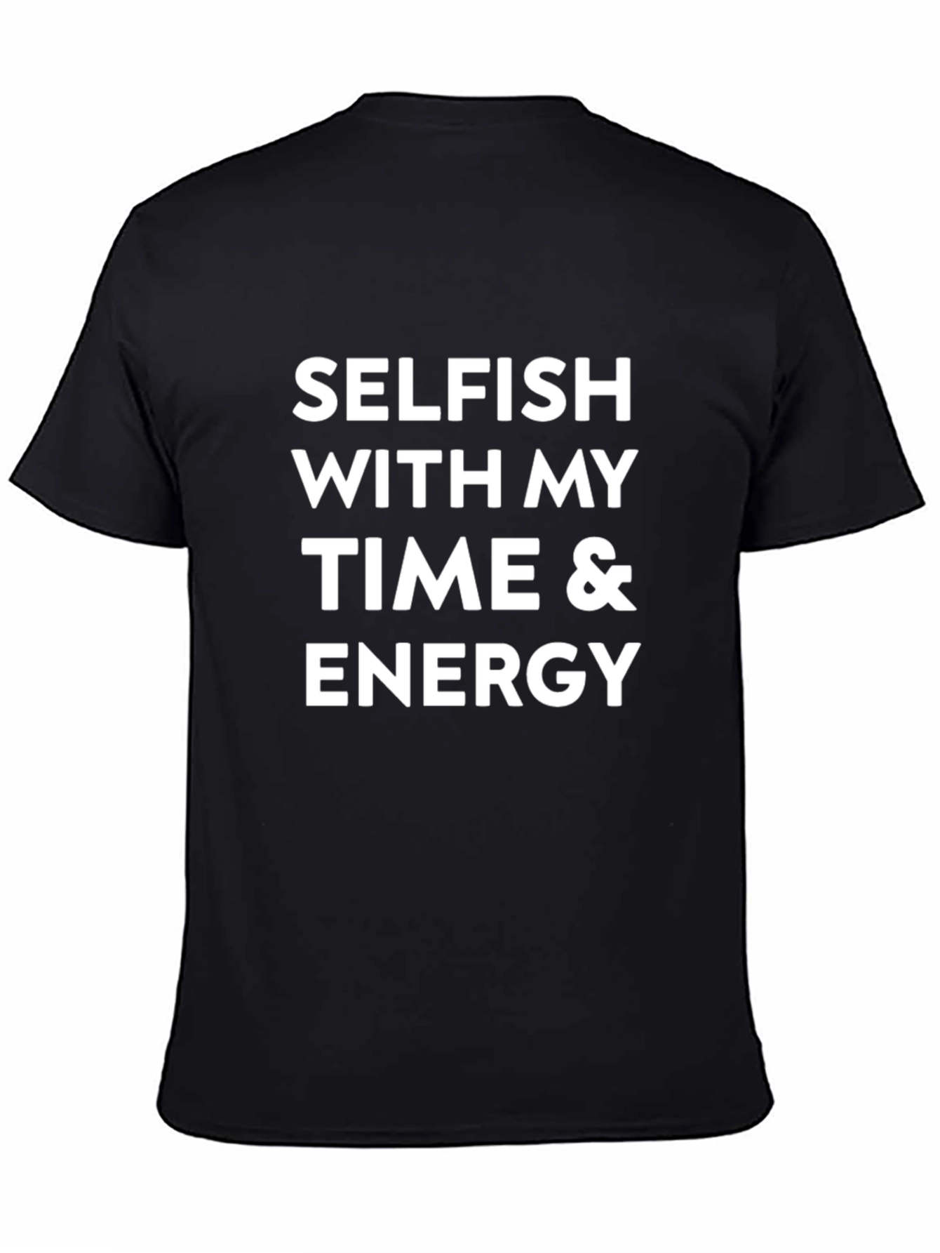 Selfish Time & Energy Graphic T-Shirt - Black