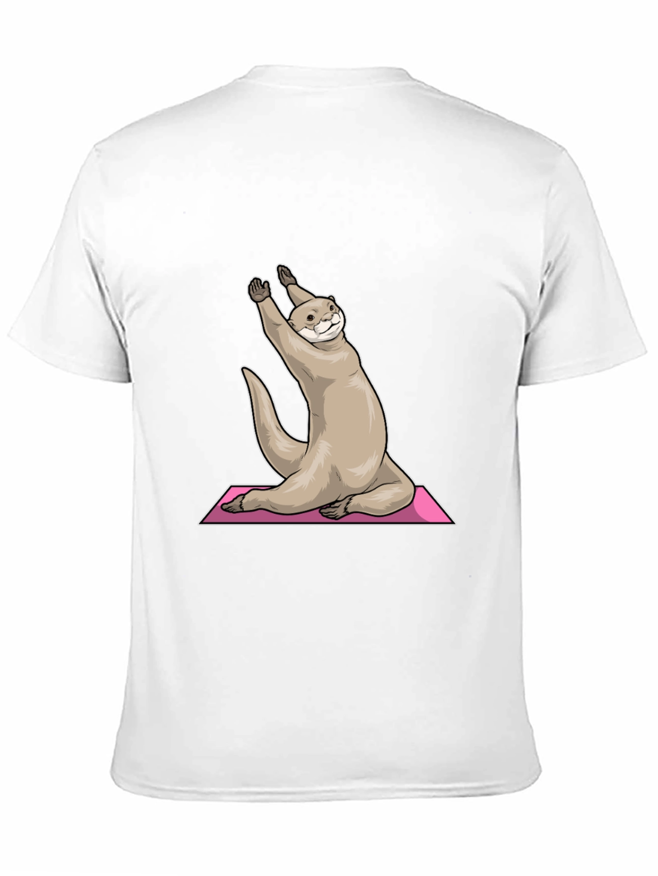 Yoga Otter Graphic Tee - Black Cotton T-Shirt