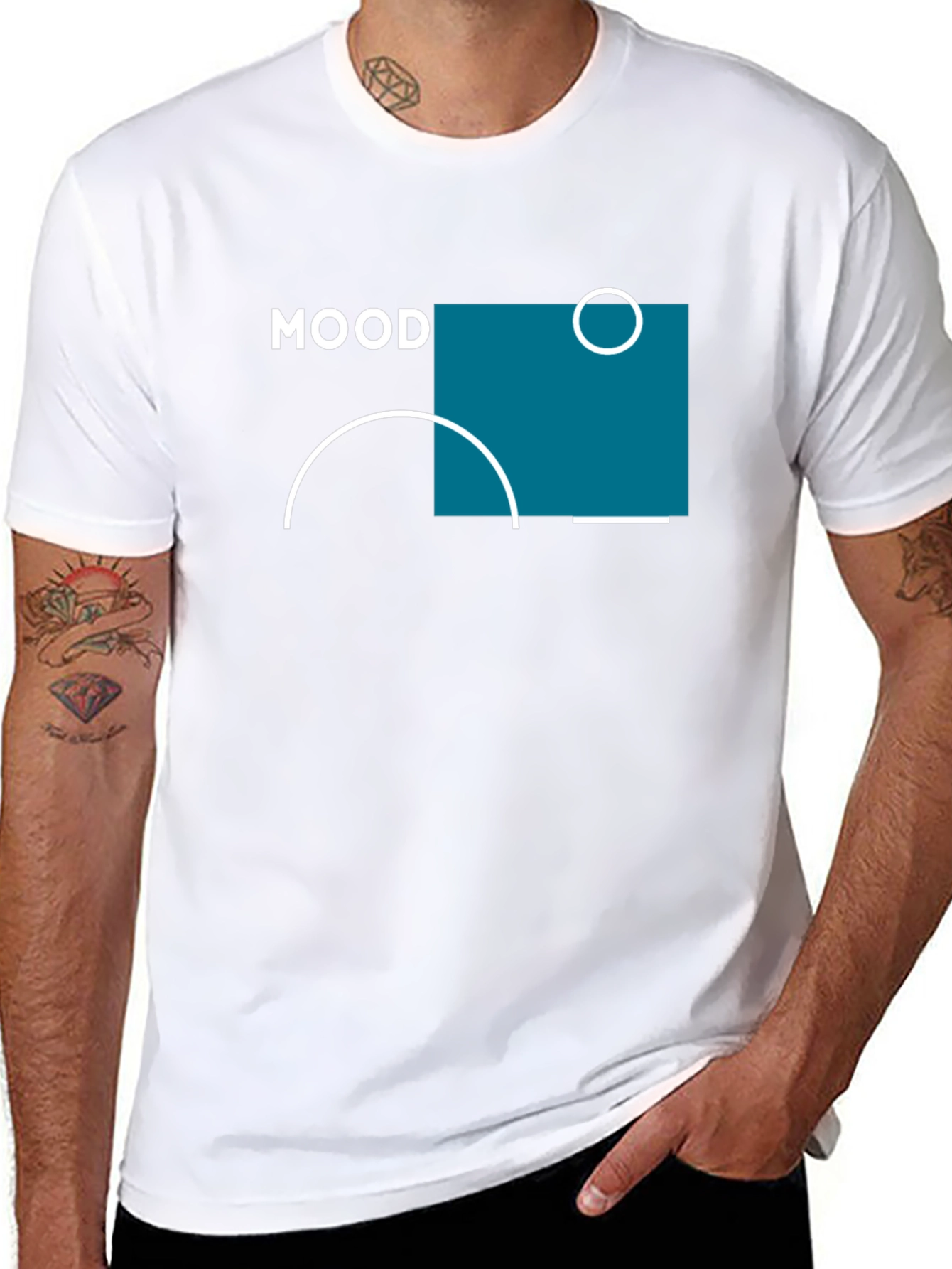 Modern Mood Graphic Tee - Black Cotton T-Shirt