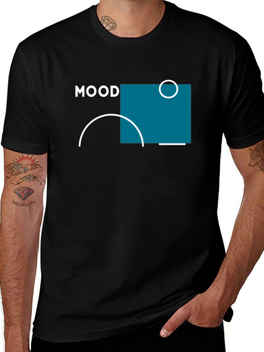 Modern Mood Graphic Tee - Black Cotton T-Shirt