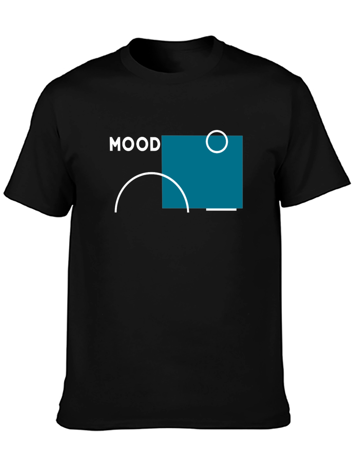 Modern Mood Graphic Tee - Black Cotton T-Shirt