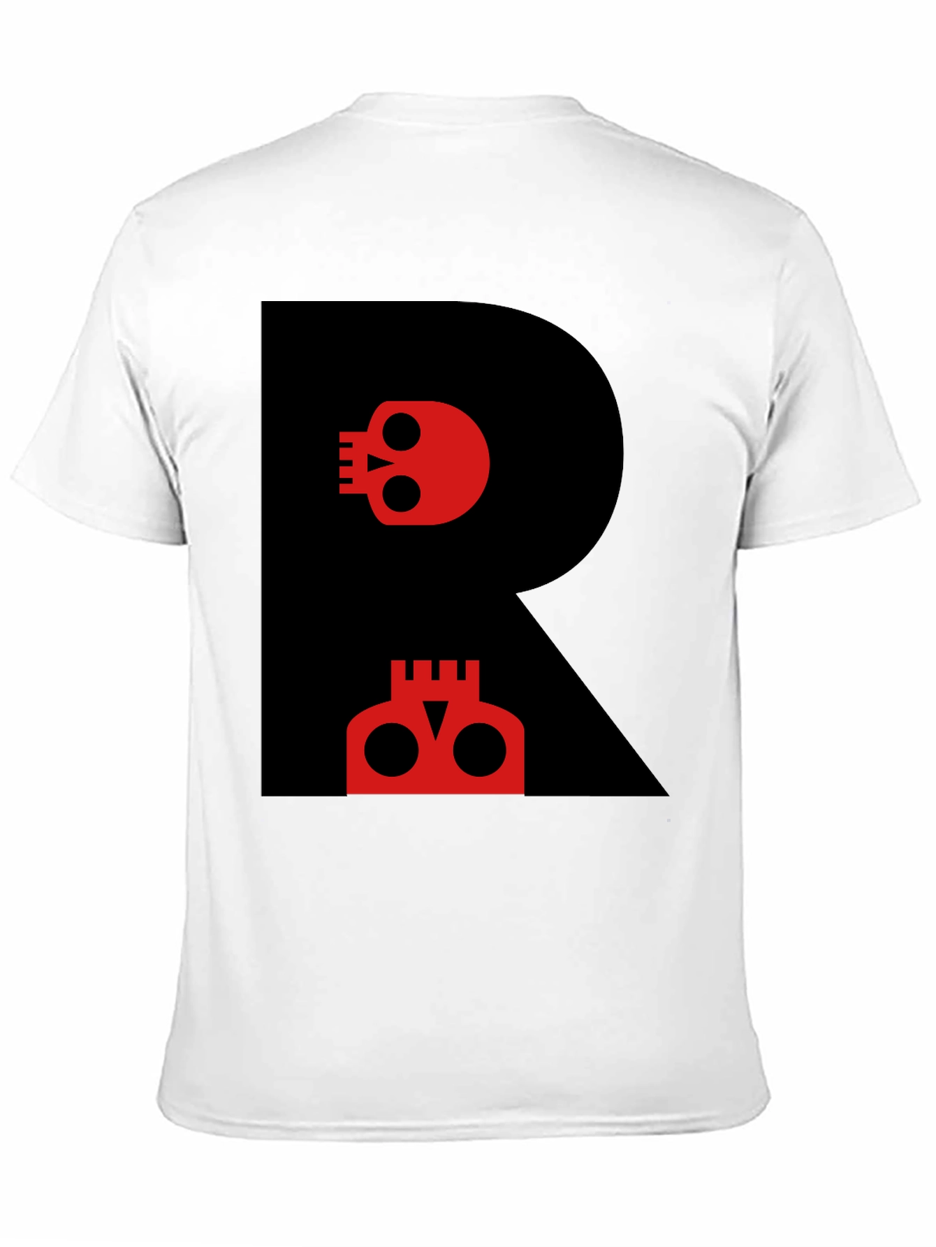 Skull R Graphic Tee - Modern Black T-Shirt