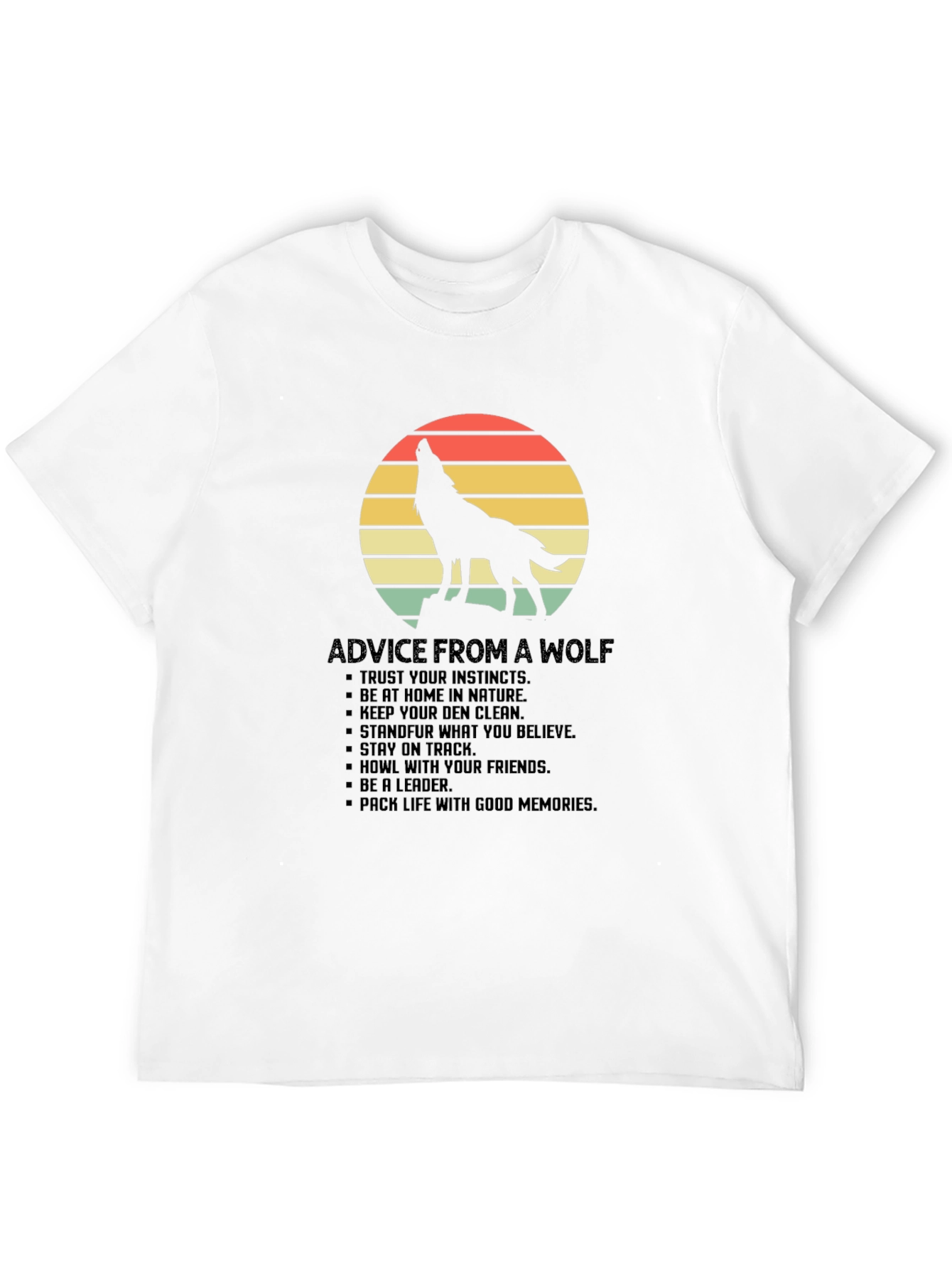 Wolf Advice Graphic Tee - Nature Inspired T-Shirt
