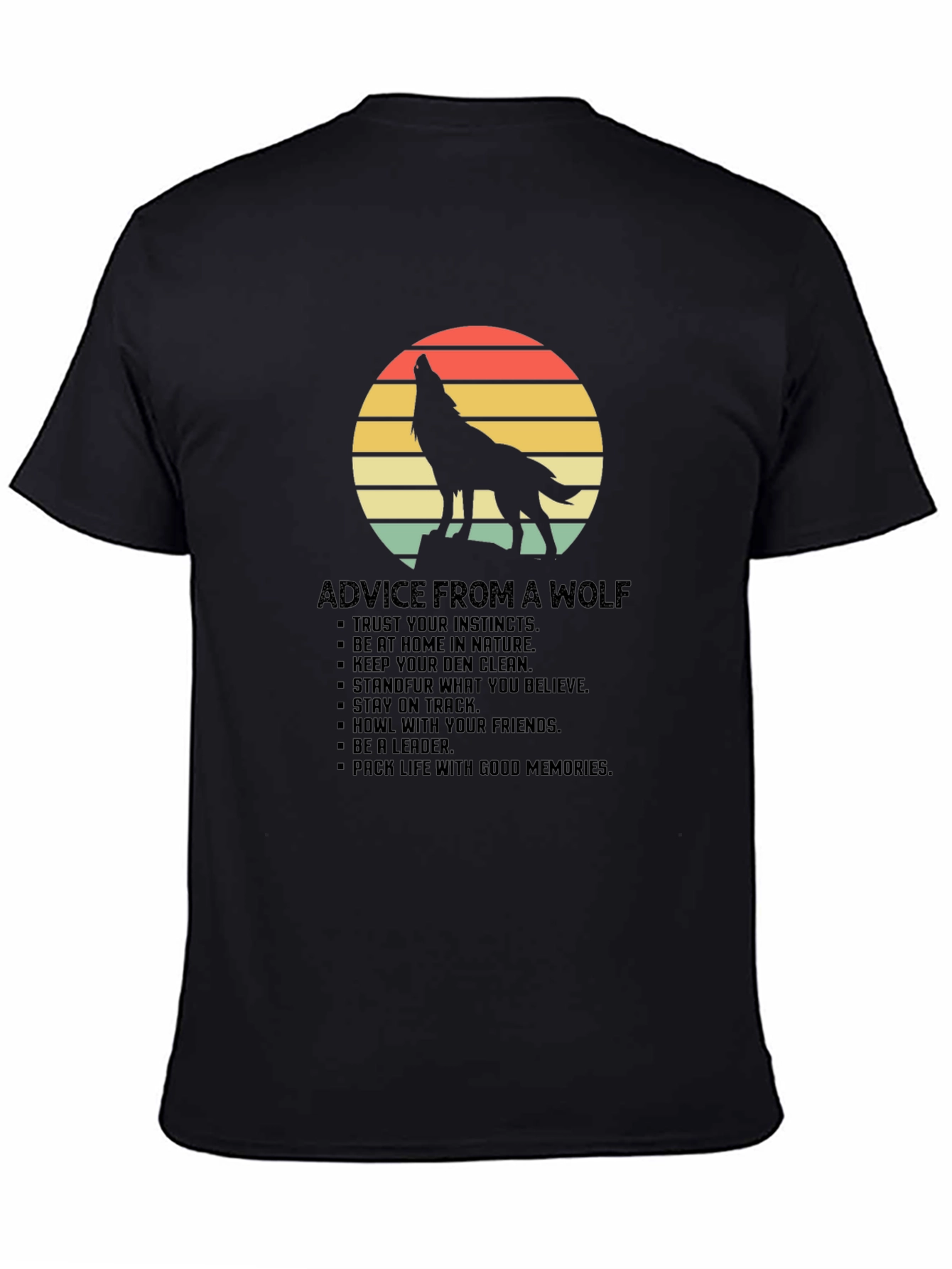 Wolf Advice Graphic Tee - Nature Inspired T-Shirt