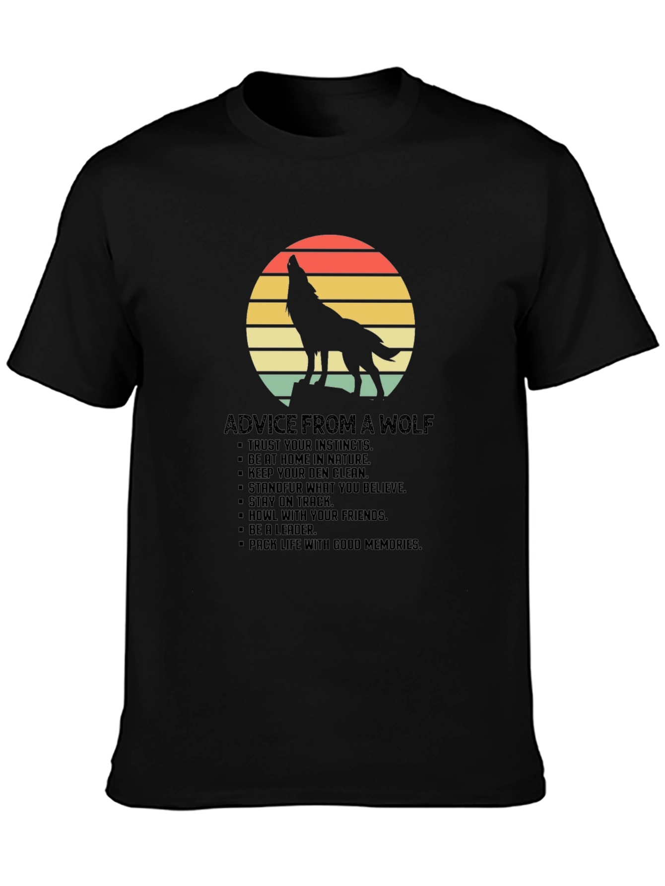 Wolf Advice Graphic Tee - Nature Inspired T-Shirt