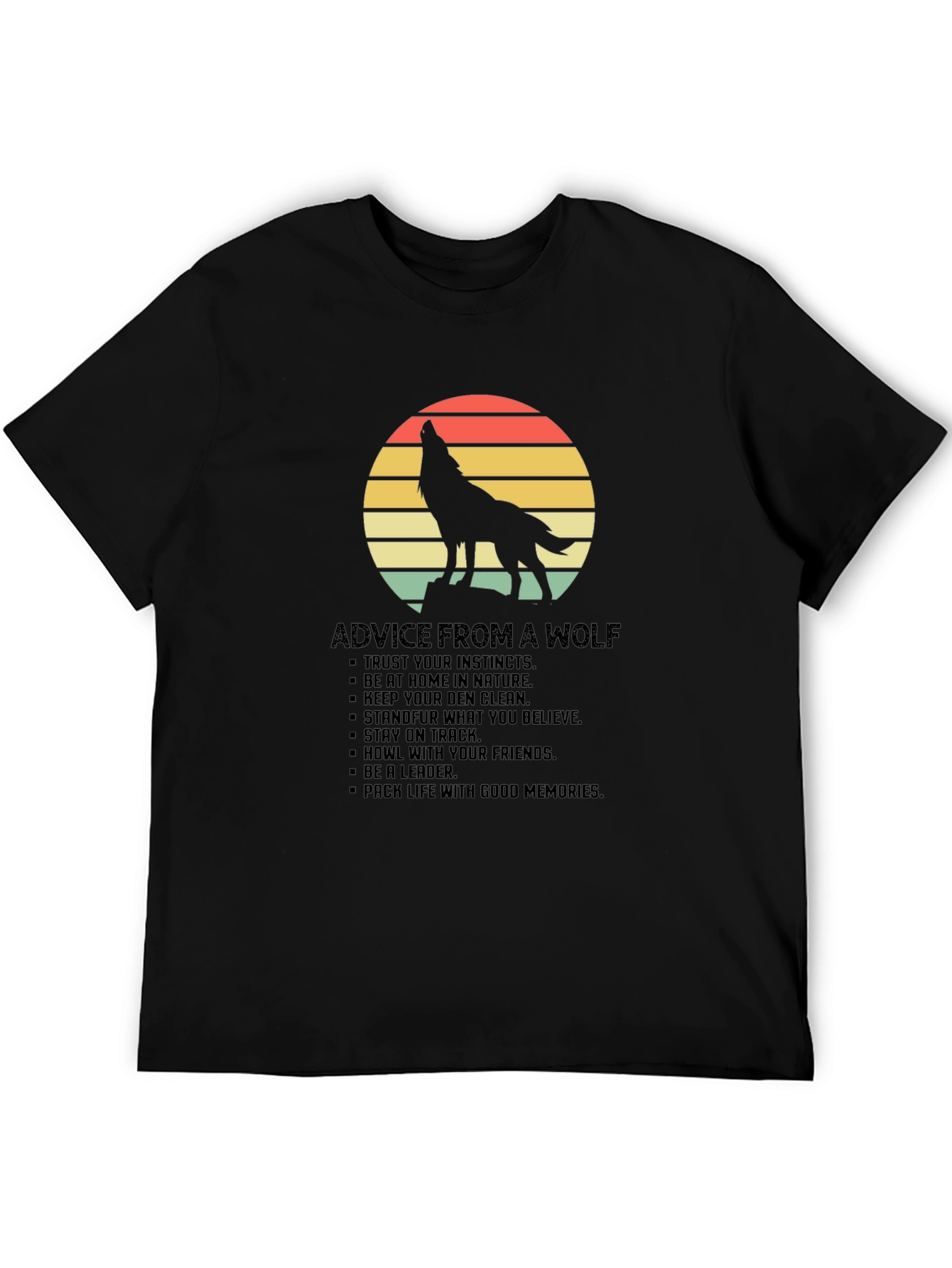 Wolf Advice Graphic Tee - Nature Inspired T-Shirt