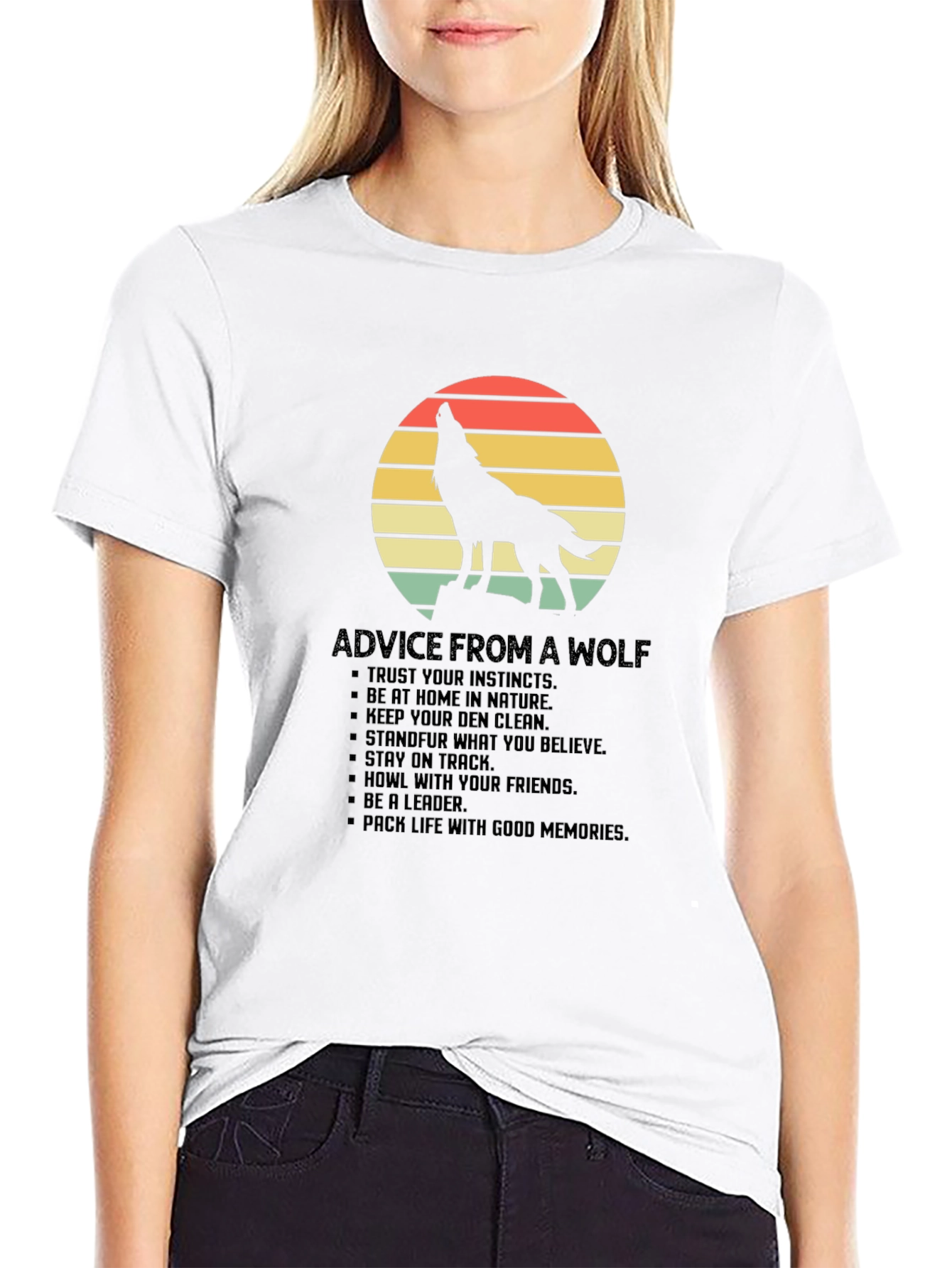 Wolf Advice Graphic Tee - Nature Inspired T-Shirt