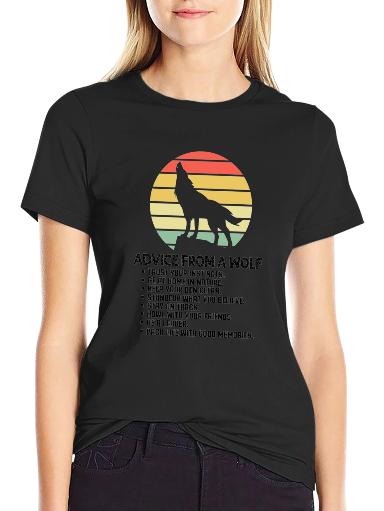 Wolf Advice Graphic Tee - Nature Inspired T-Shirt