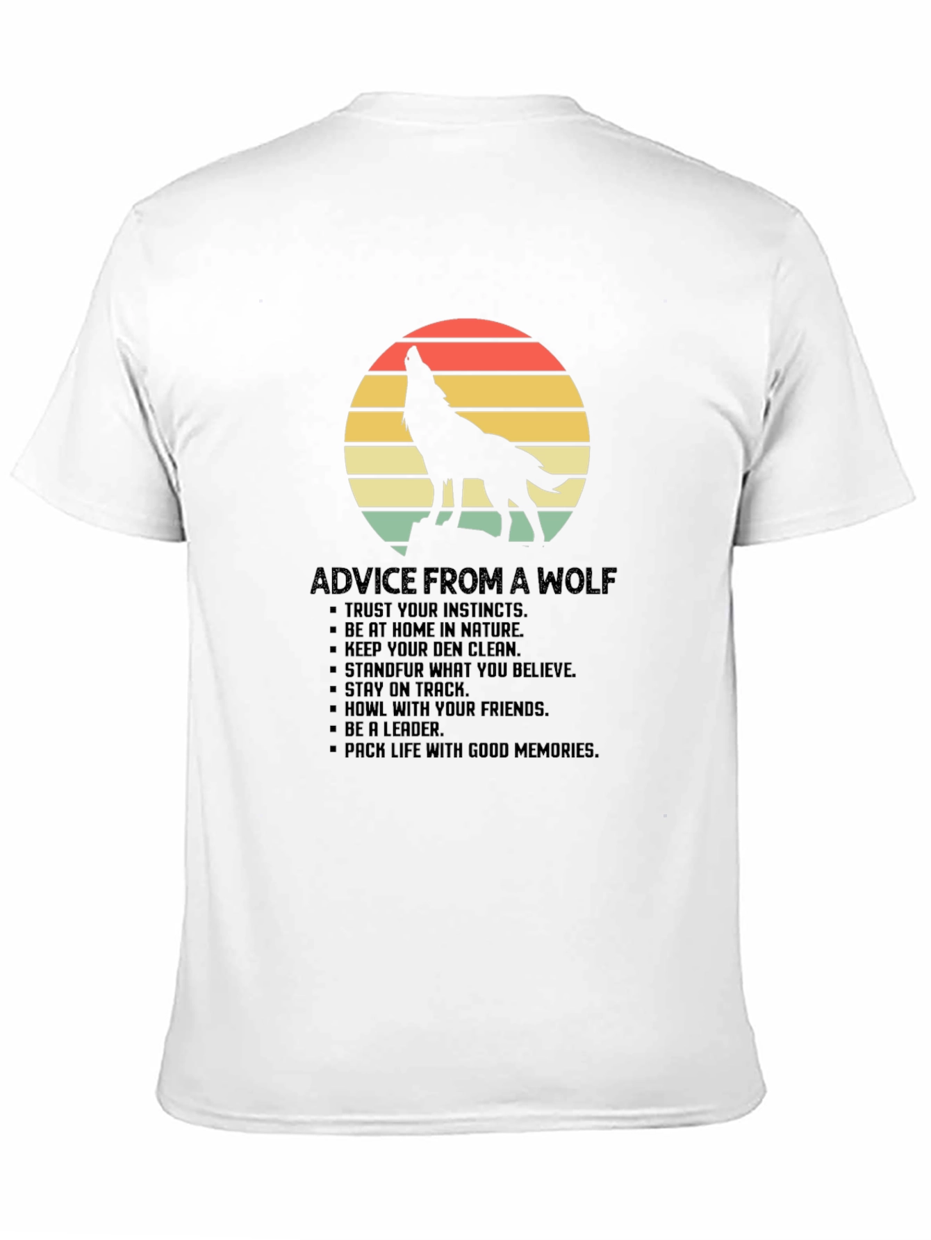Wolf Advice Graphic Tee - Nature Inspired T-Shirt