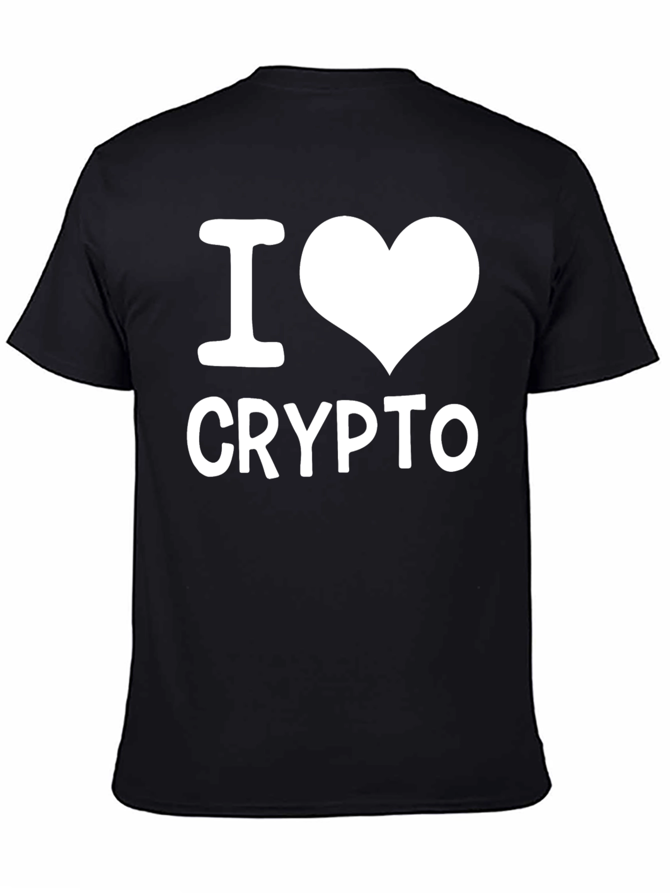 I Heart Crypto T-Shirt - Black Cotton Tee