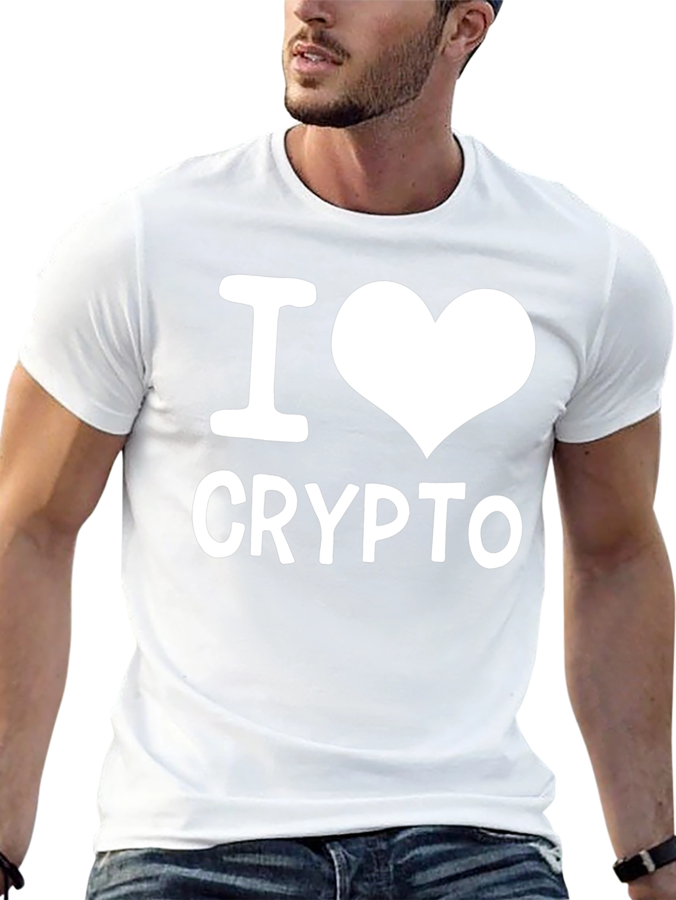 I Heart Crypto T-Shirt - Black Cotton Tee