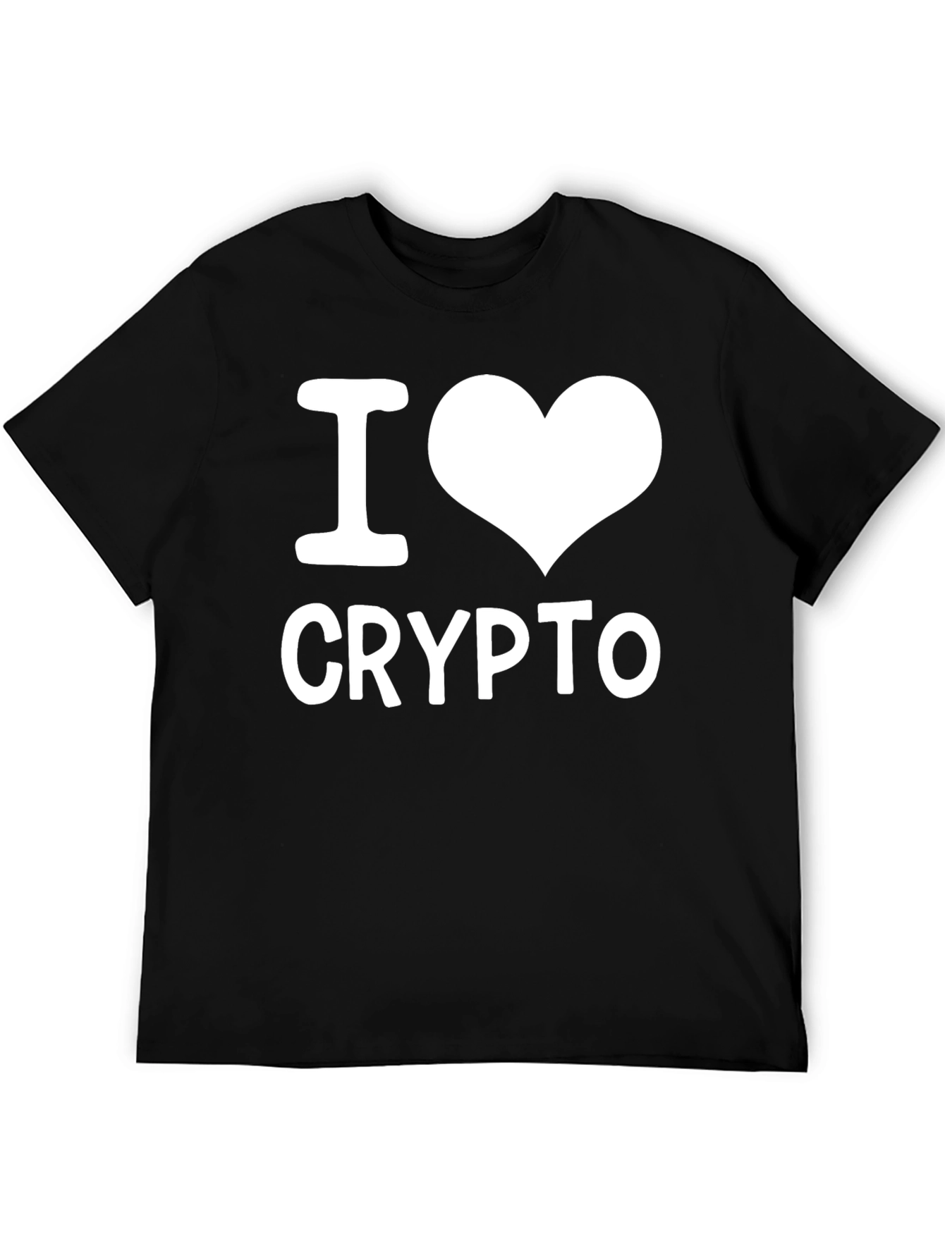 I Heart Crypto T-Shirt - Black Cotton Tee