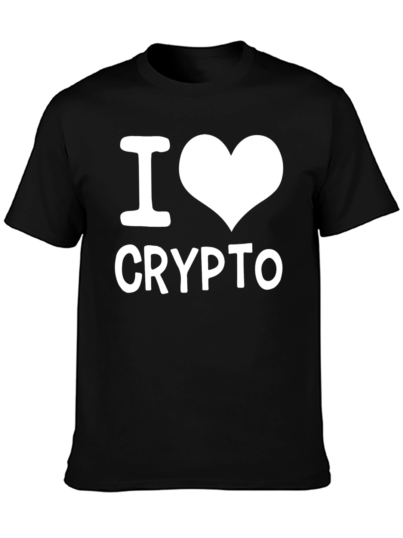 I Heart Crypto T-Shirt - Black Cotton Tee