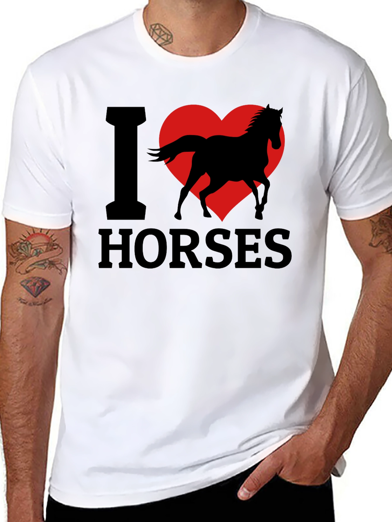 I Love Horses T-Shirt - Graphic Tee