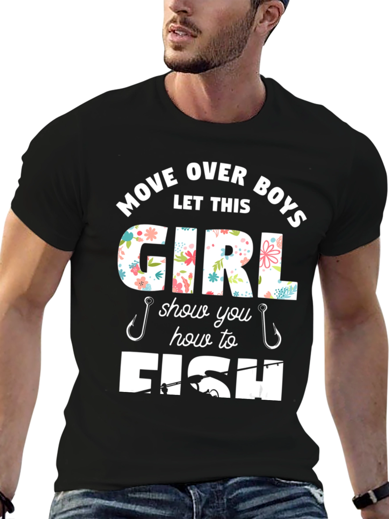 Move Over Boys Fishing Girl T-Shirt