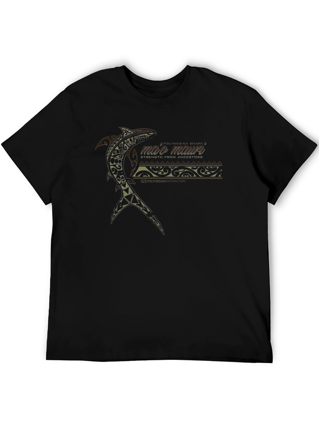 Tribal Marlin Black T-Shirt - Māo Mauri