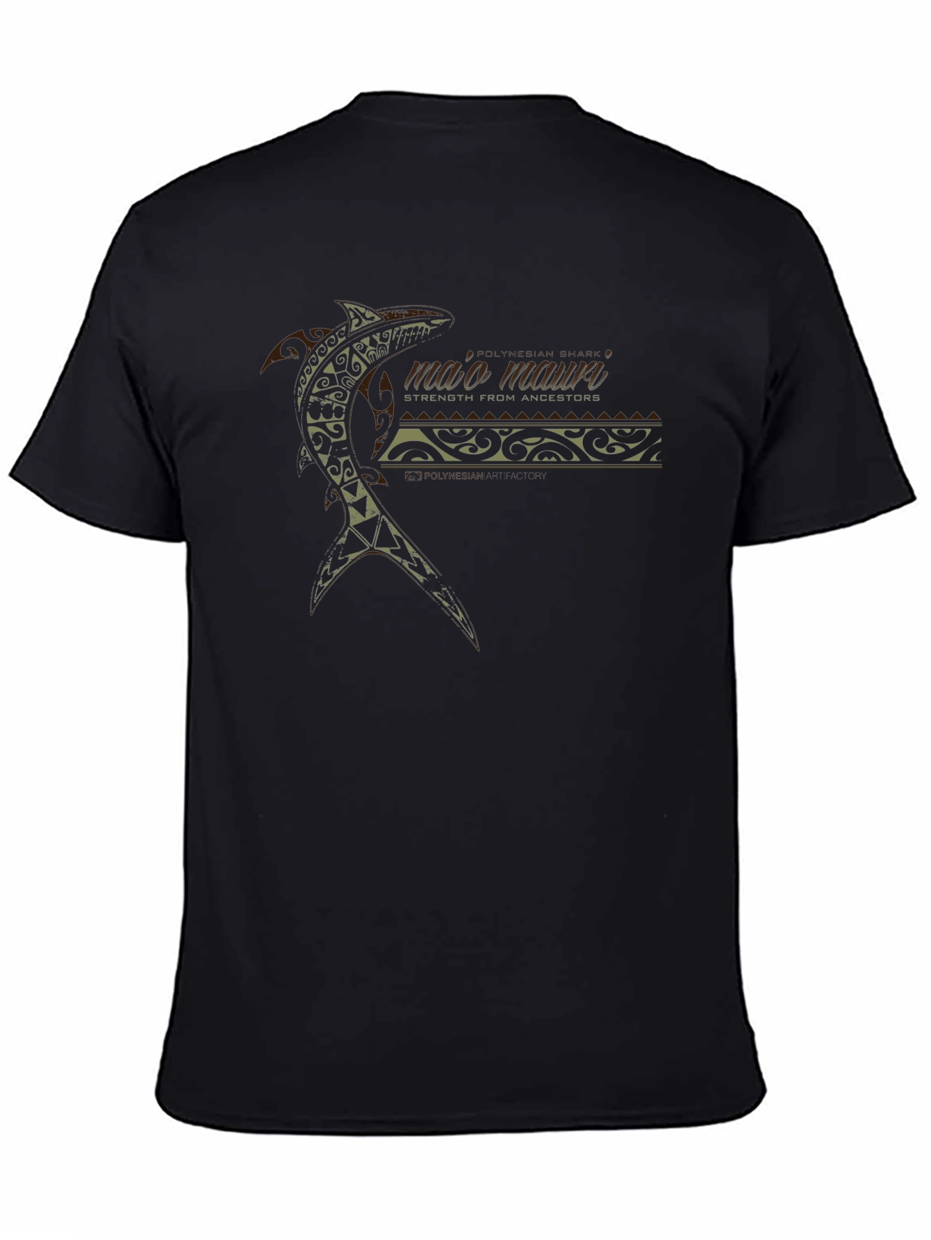 Tribal Marlin Black T-Shirt - Māo Mauri