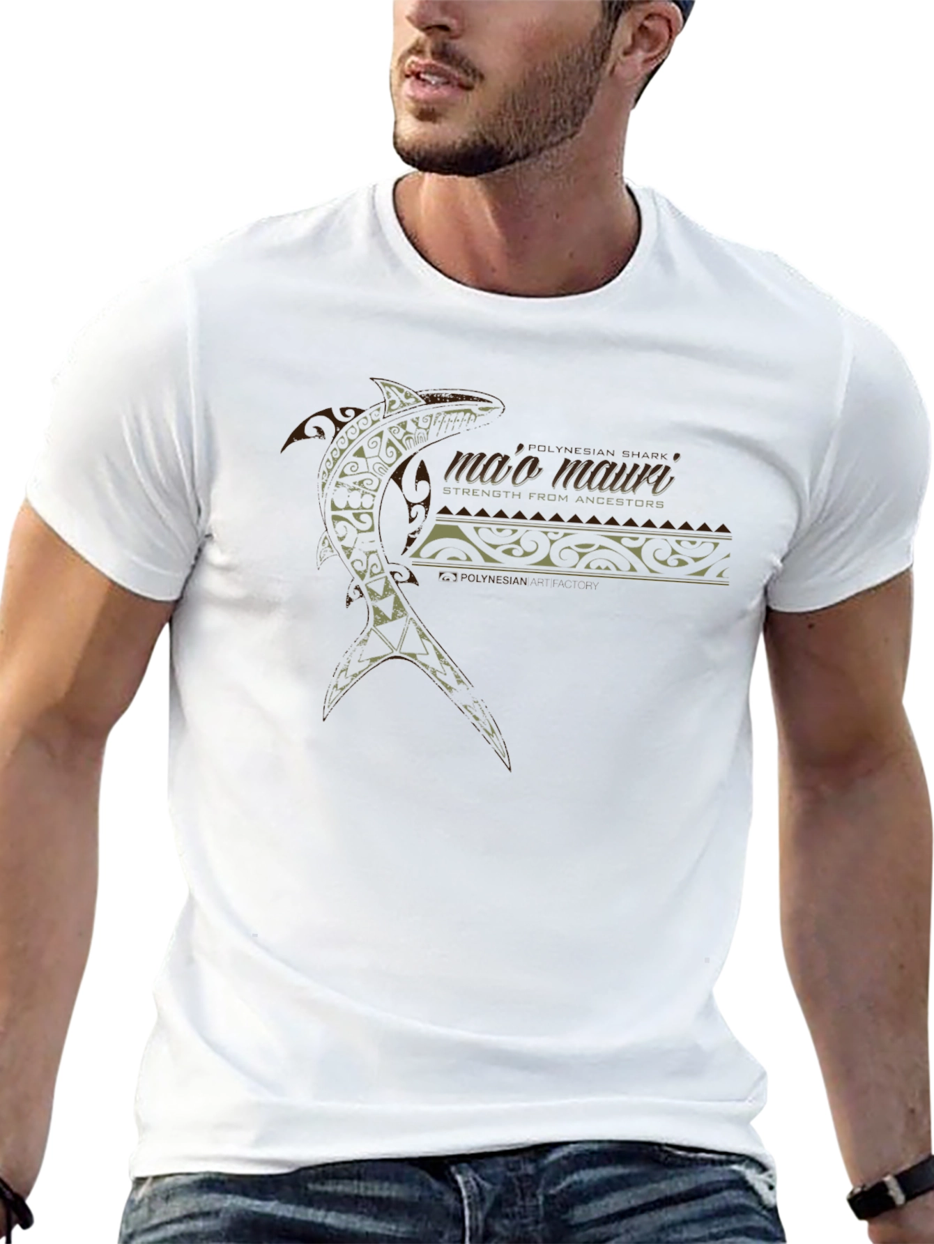 Tribal Marlin Black T-Shirt - Māo Mauri