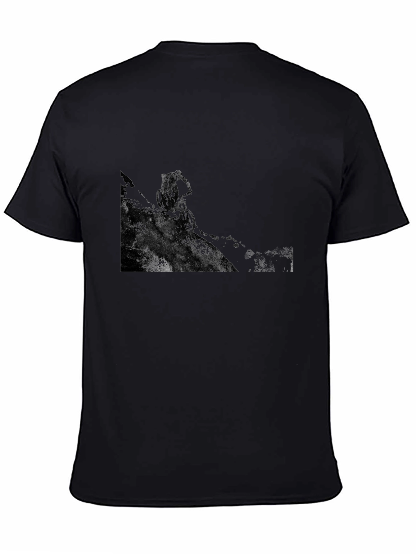 Abstract Black Graphic Tee - Modern Style
