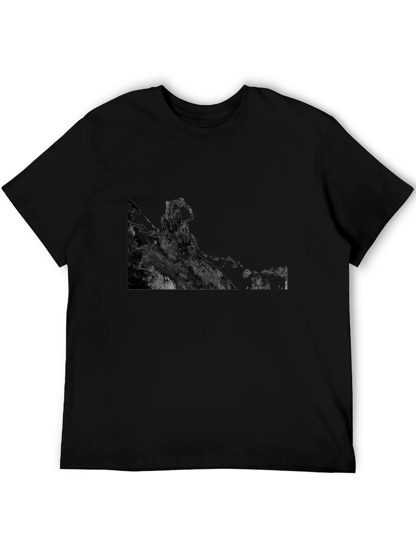 Abstract Black Graphic Tee - Modern Style