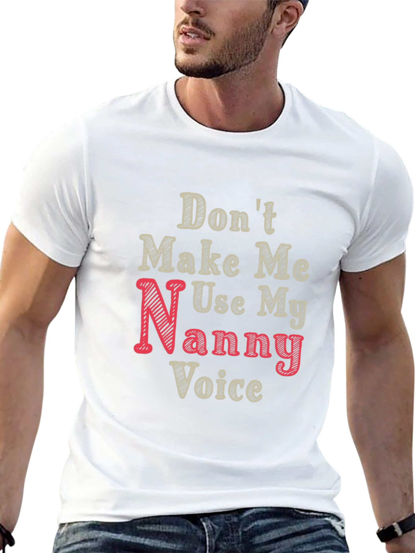 Nanny Voice Funny T-Shirt - Black