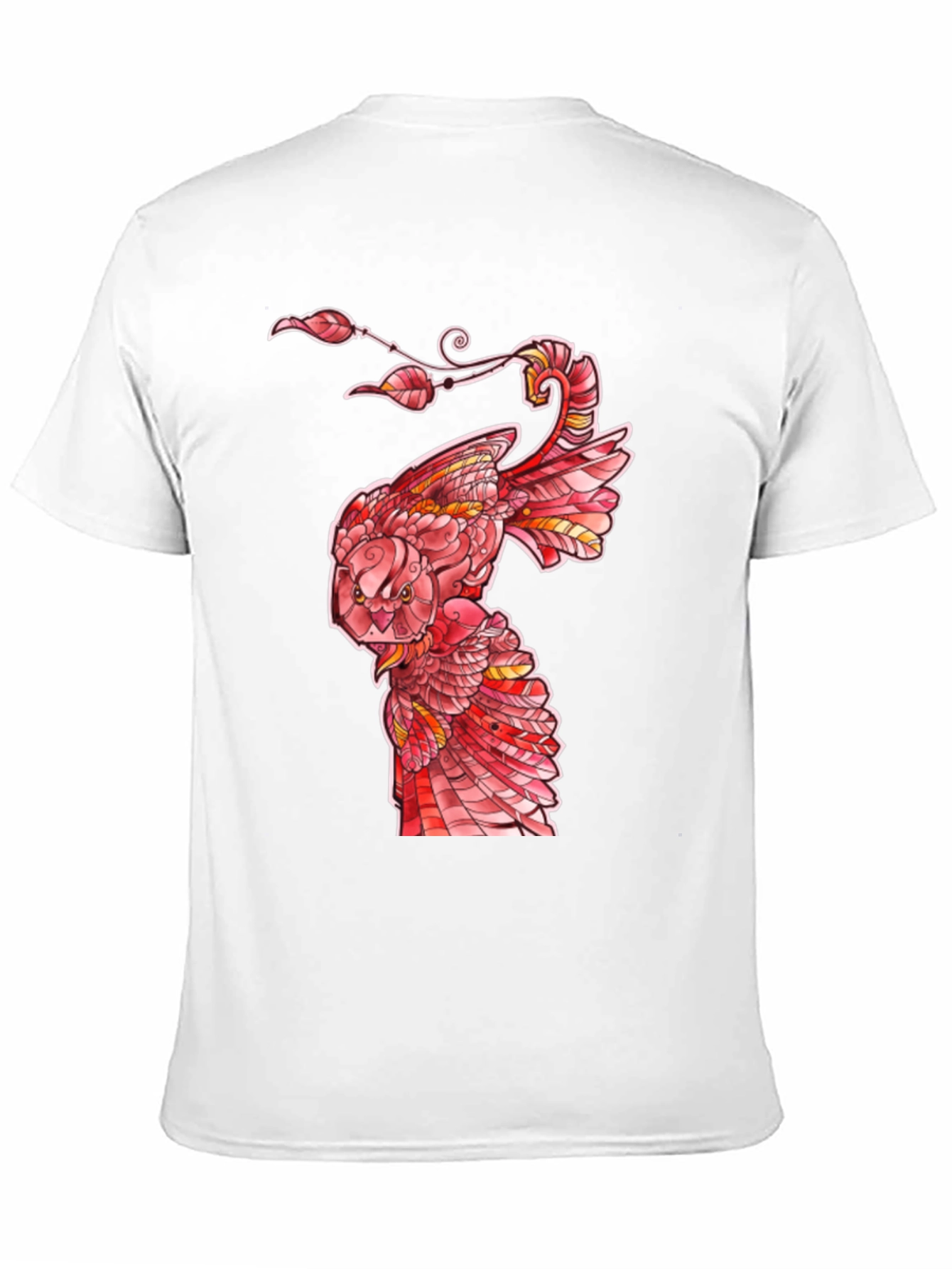 Red Owl Graphic Print Mens Black T-Shirt