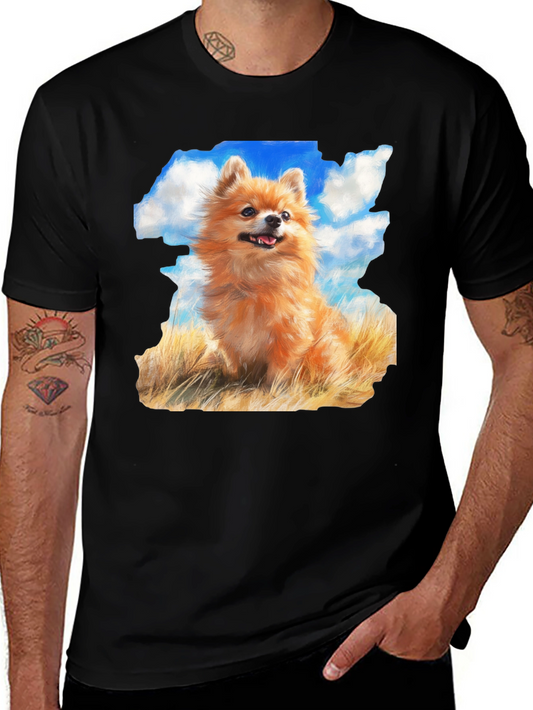 Pomeranian Dog Breed Graphic Black T-Shirt