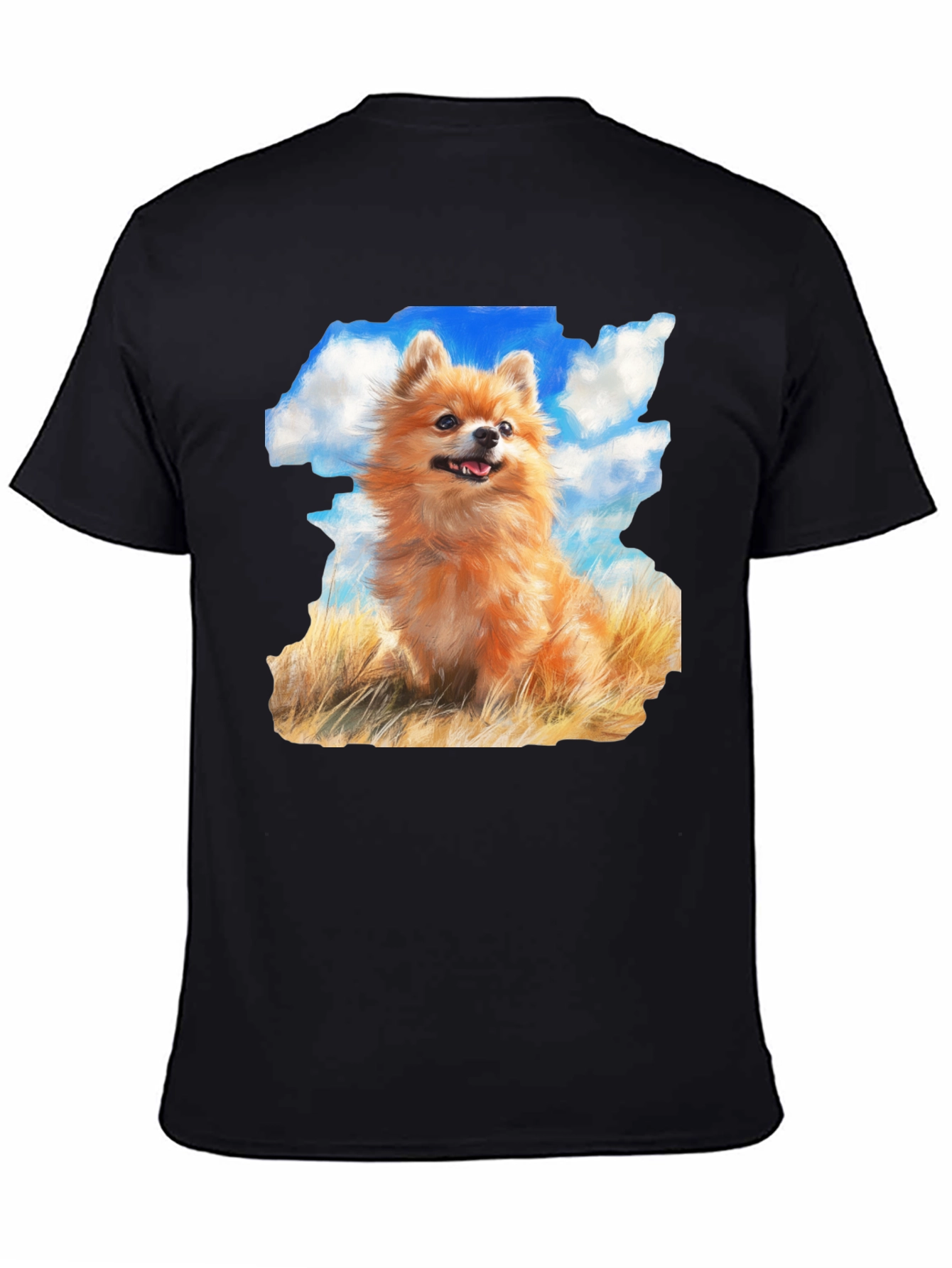 Pomeranian Dog Breed Graphic Black T-Shirt