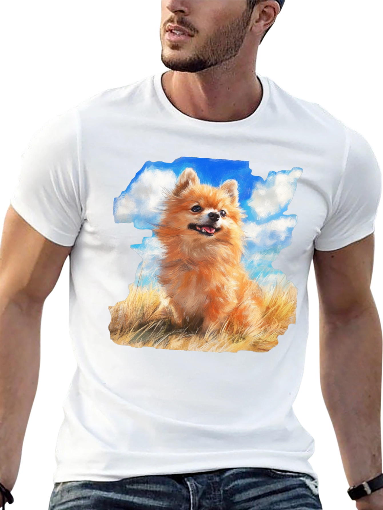 Pomeranian Dog Breed Graphic Black T-Shirt