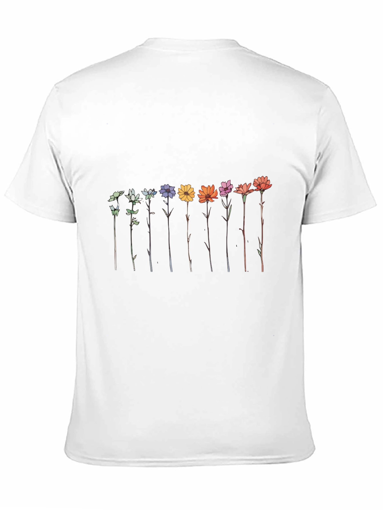 Floral Array Graphic Tee - Black Unisex T-Shirt