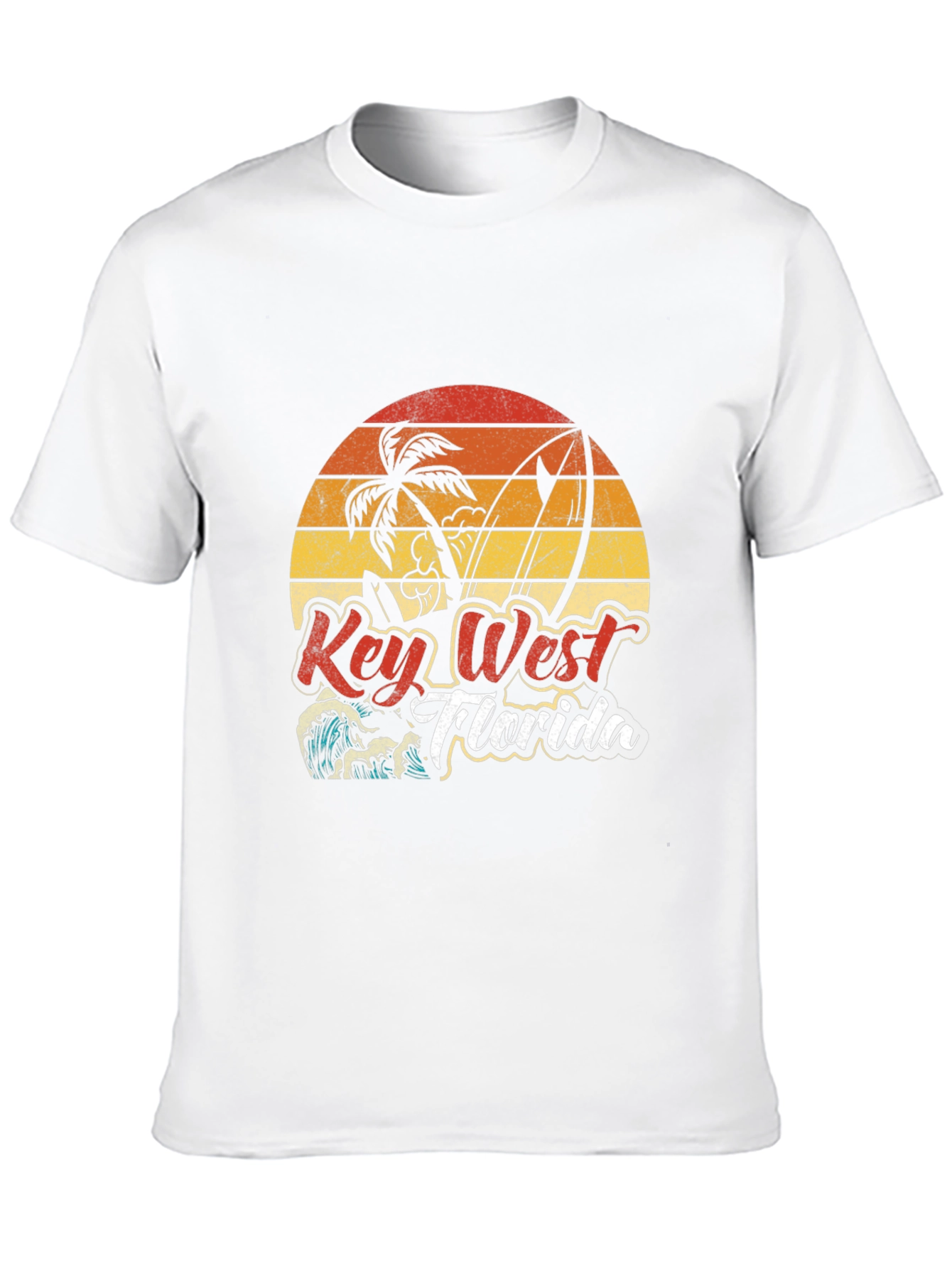 Key West Florida T-Shirt - Retro Surf Design