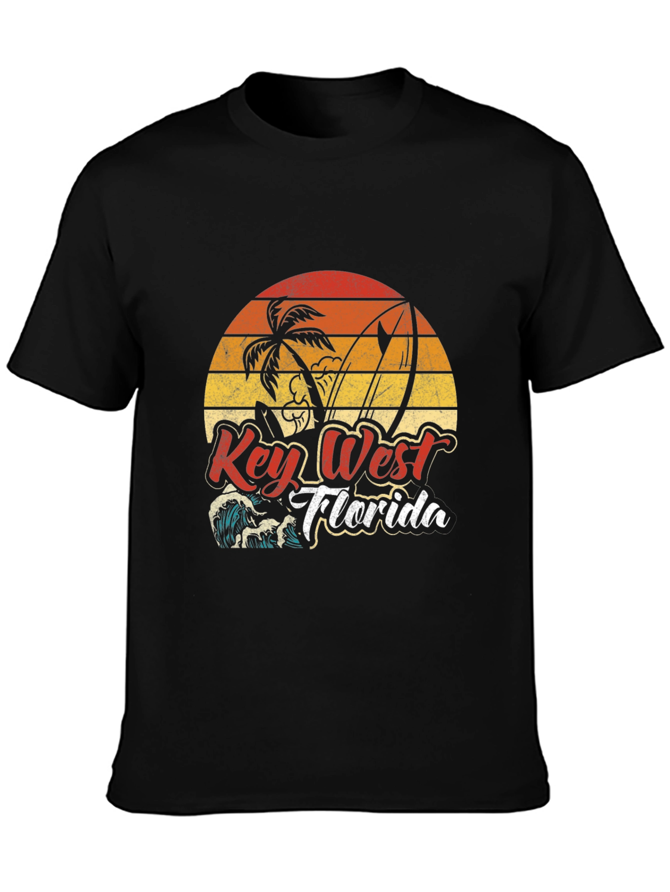 Key West Florida T-Shirt - Retro Surf Design