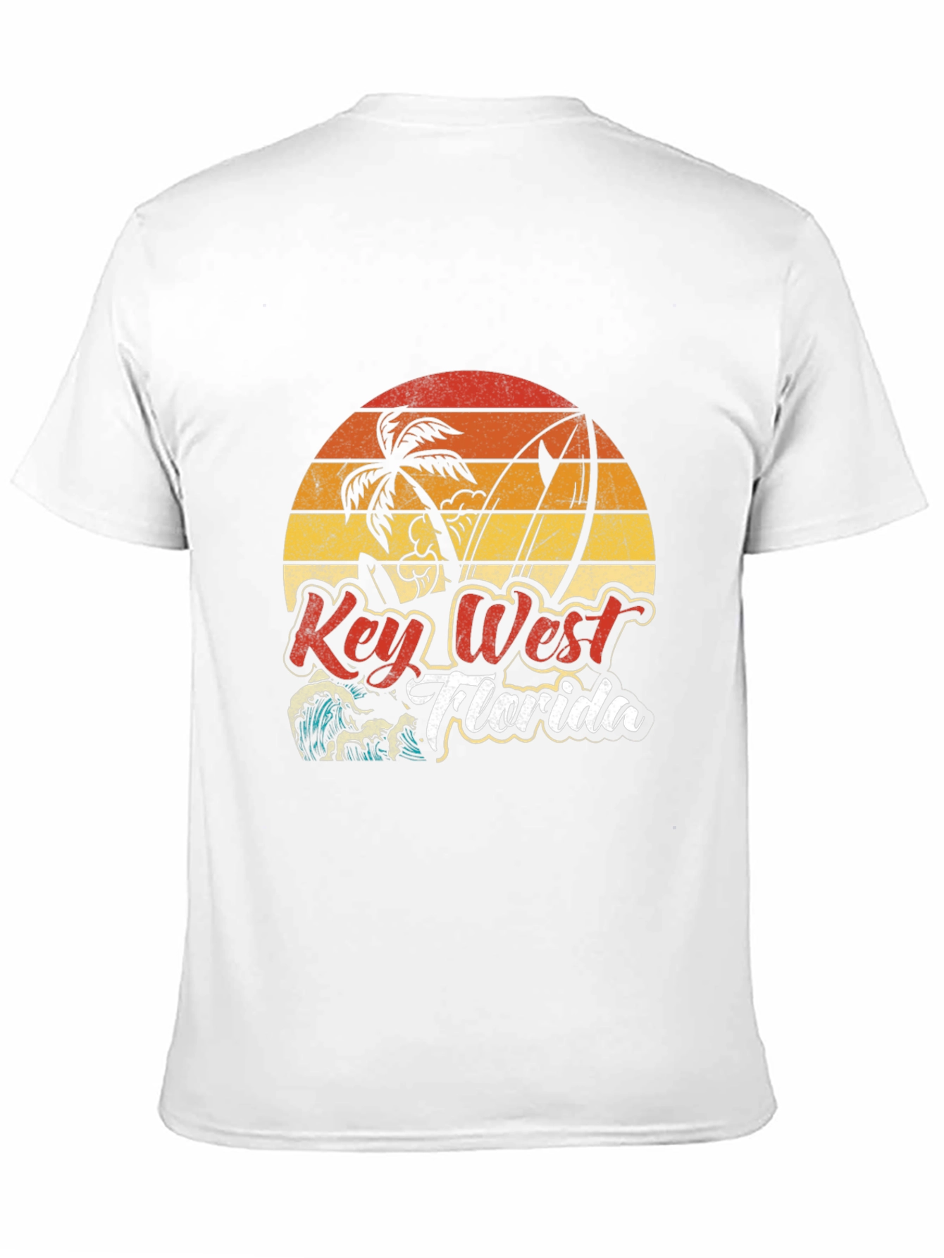 Key West Florida T-Shirt - Retro Surf Design