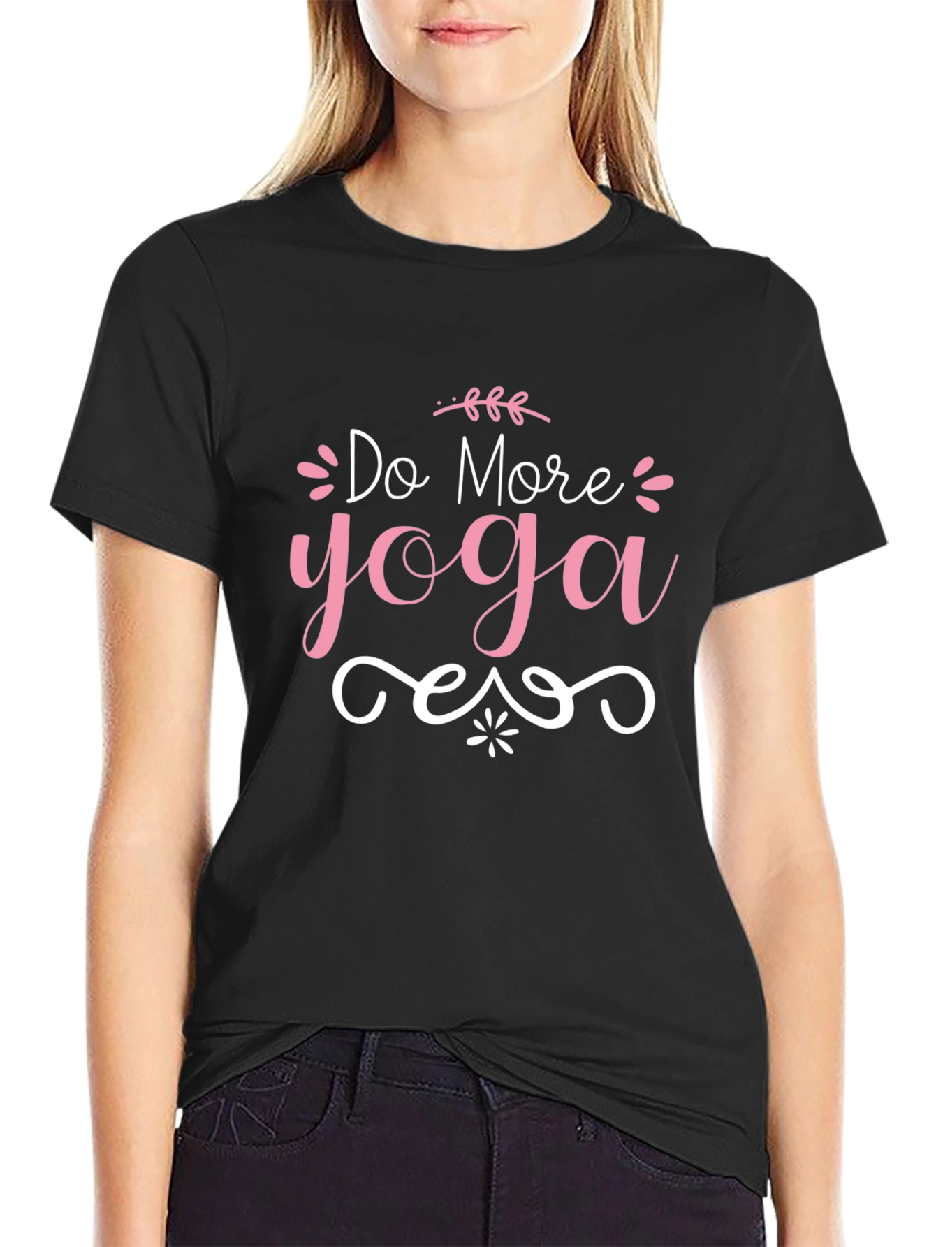 Do More Yoga Black Graphic Tee