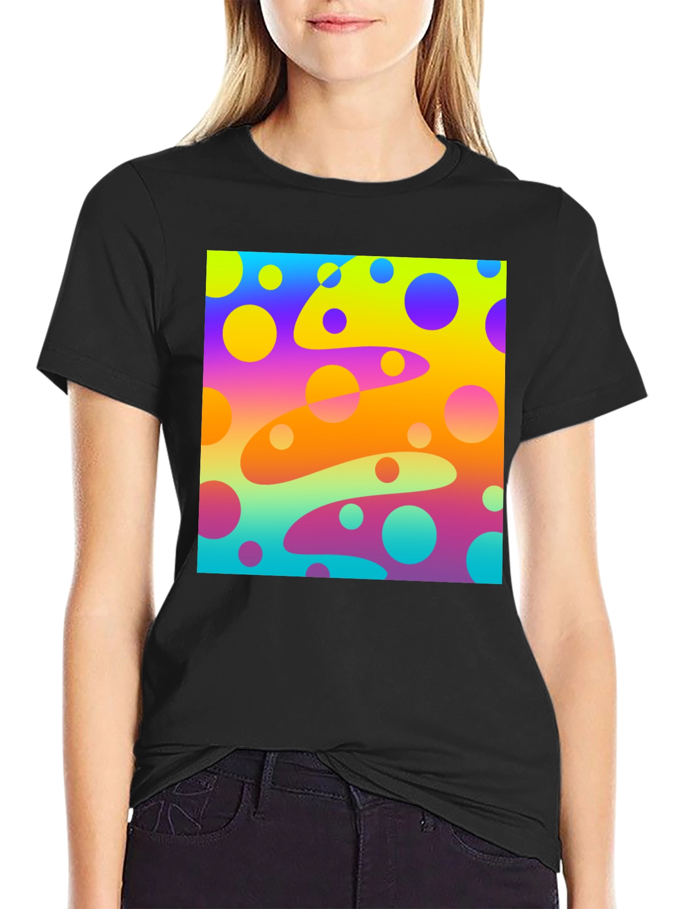 Retro Swirl Tee - Vivid Circle Print