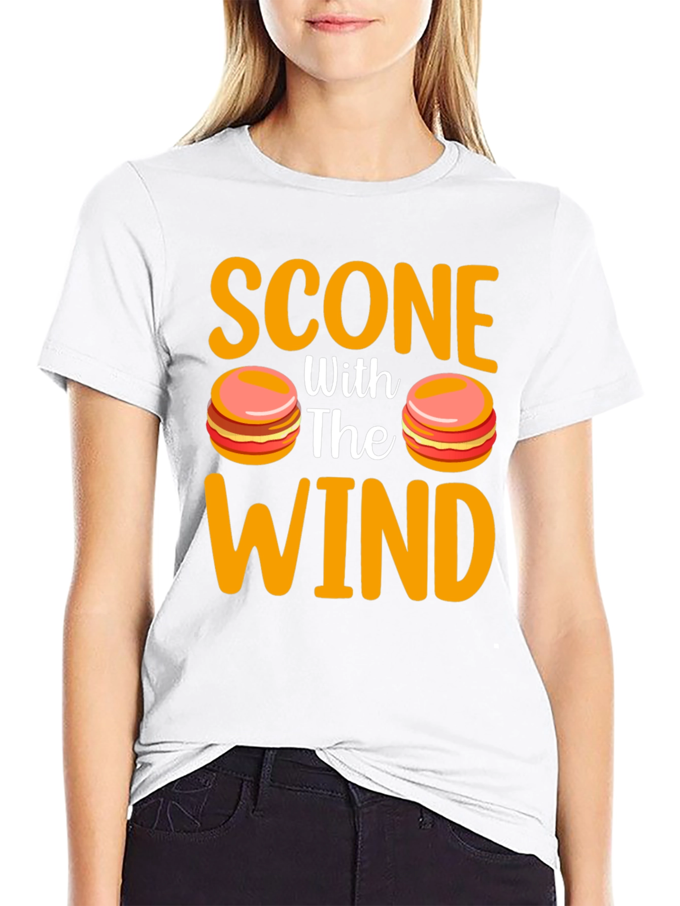 Scone With the Wind T-Shirt - Funny Macaron Tee